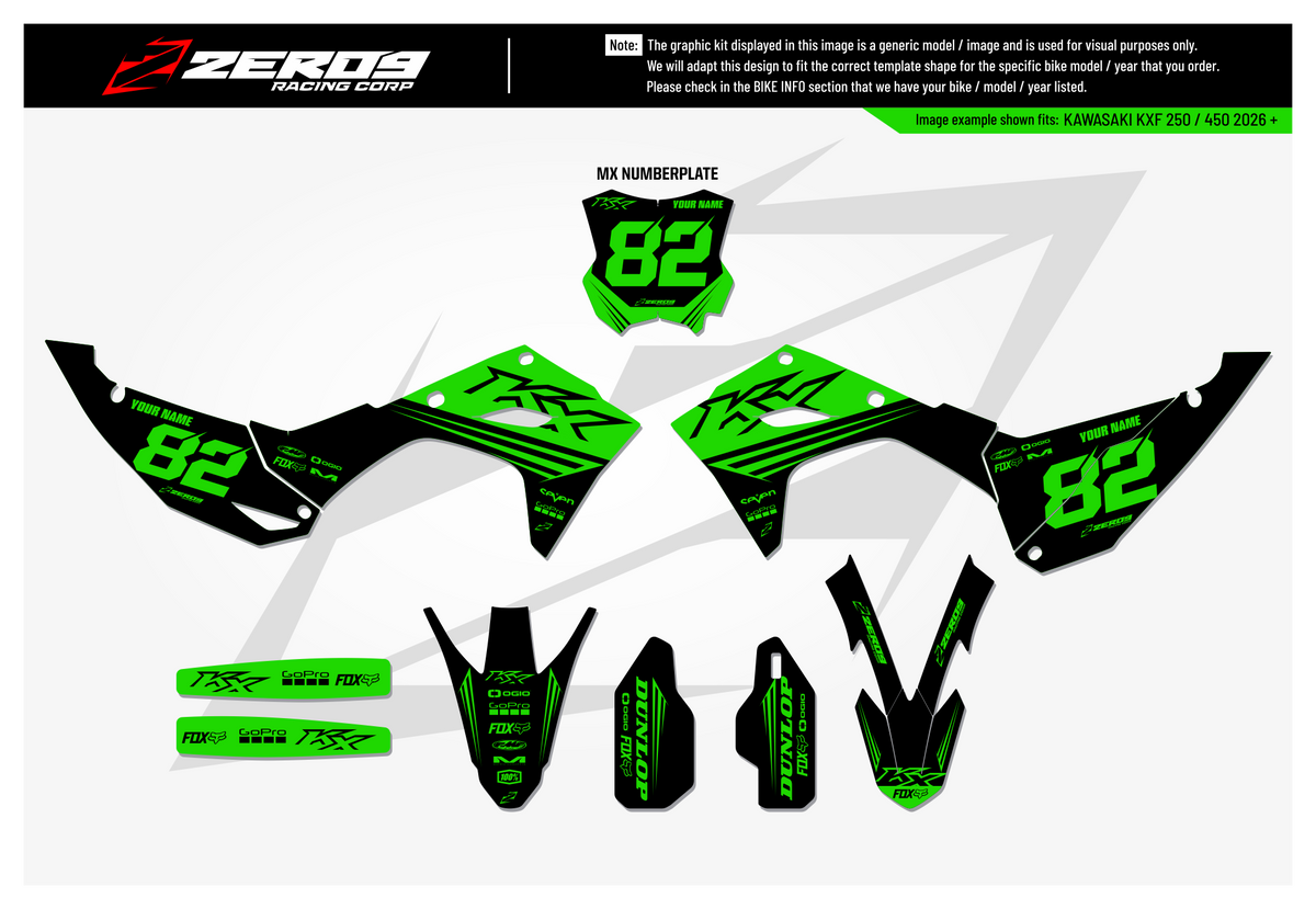 Kawasaki Graphics Kit - EDGE | Black GRAPHIC KIT