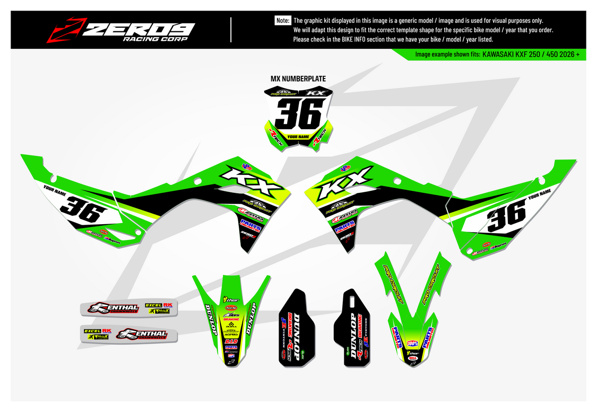 Kawasaki Graphics Kit - ELEMENT | Green GRAPHIC KIT