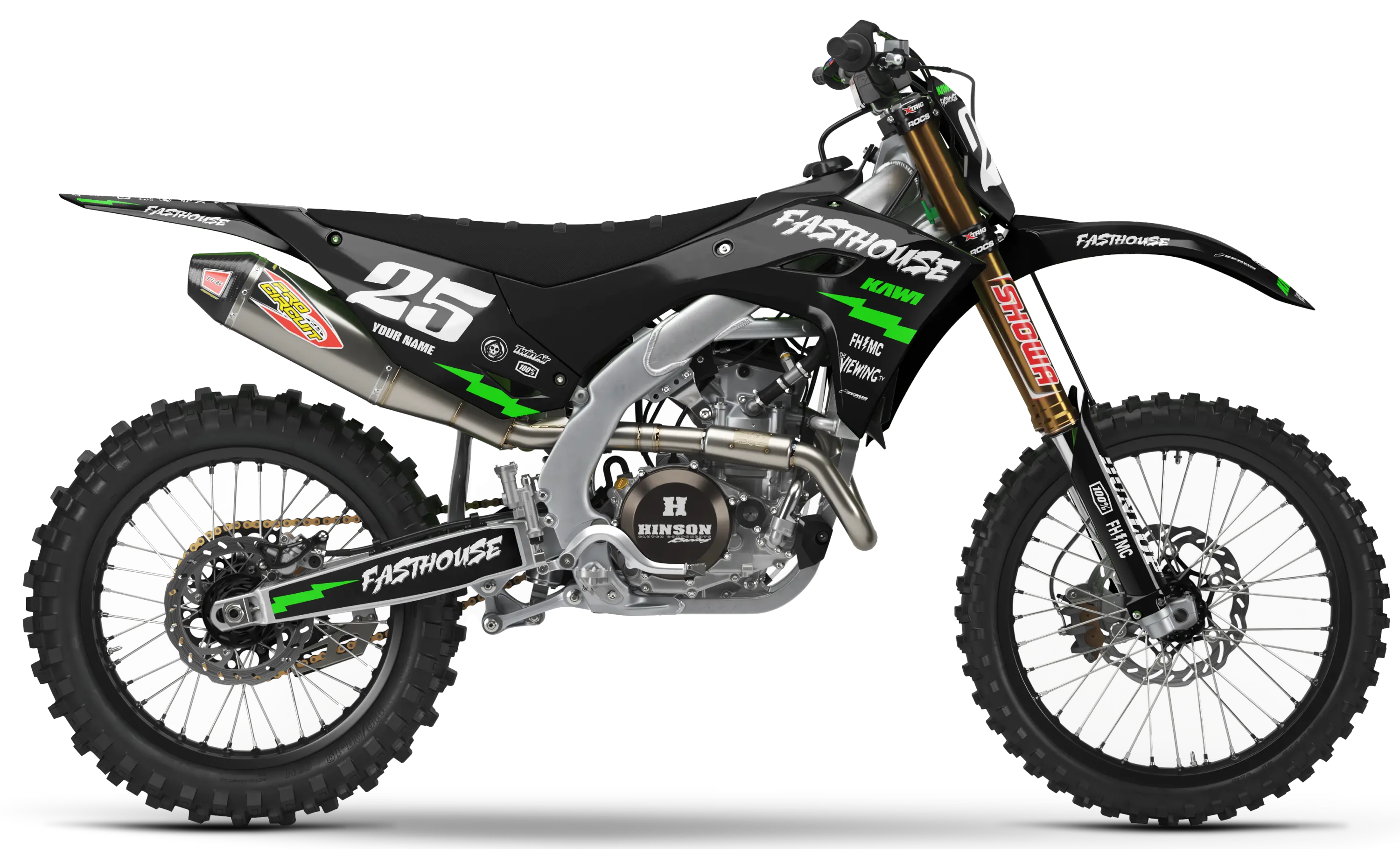 Kawasaki Graphics Kit - FASTHOUSE | Black GRAPHIC KIT