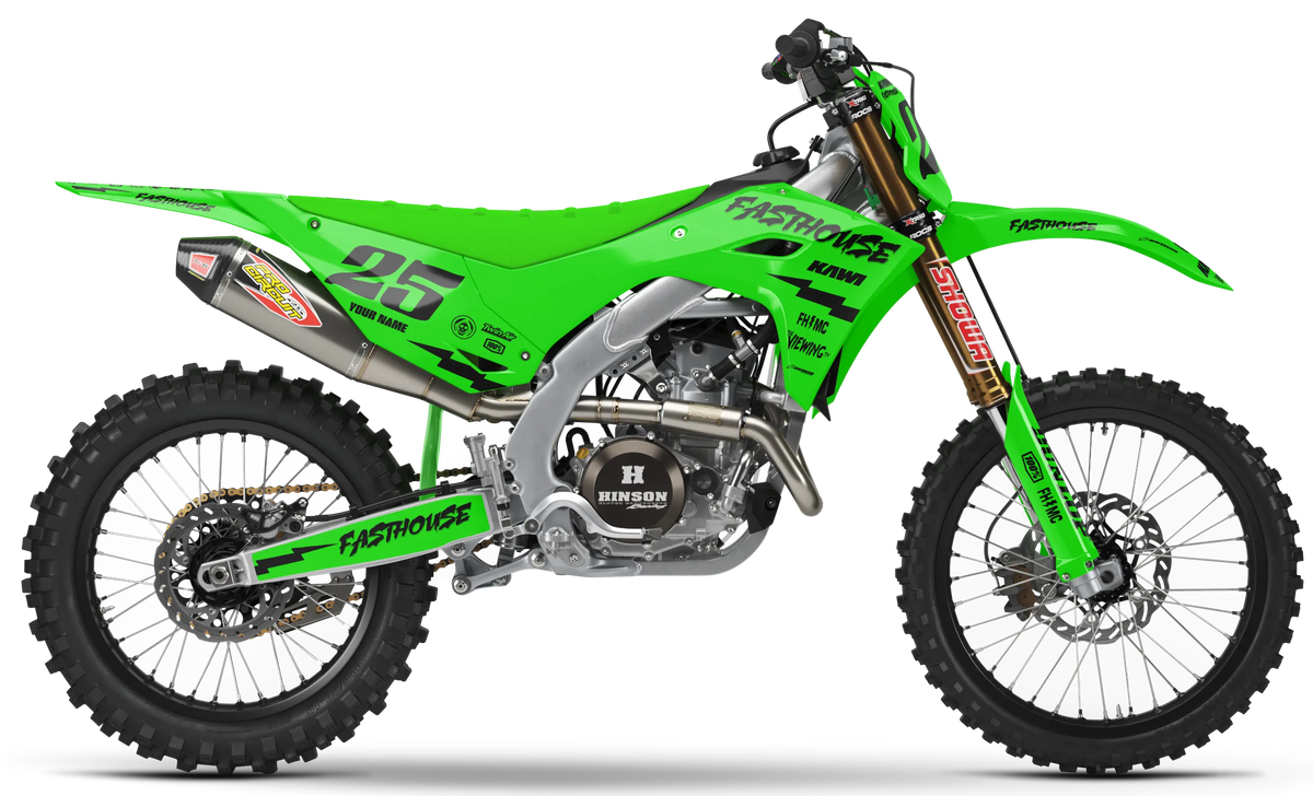 Kawasaki Graphics Kit - FASTHOUSE | Green GRAPHIC KIT