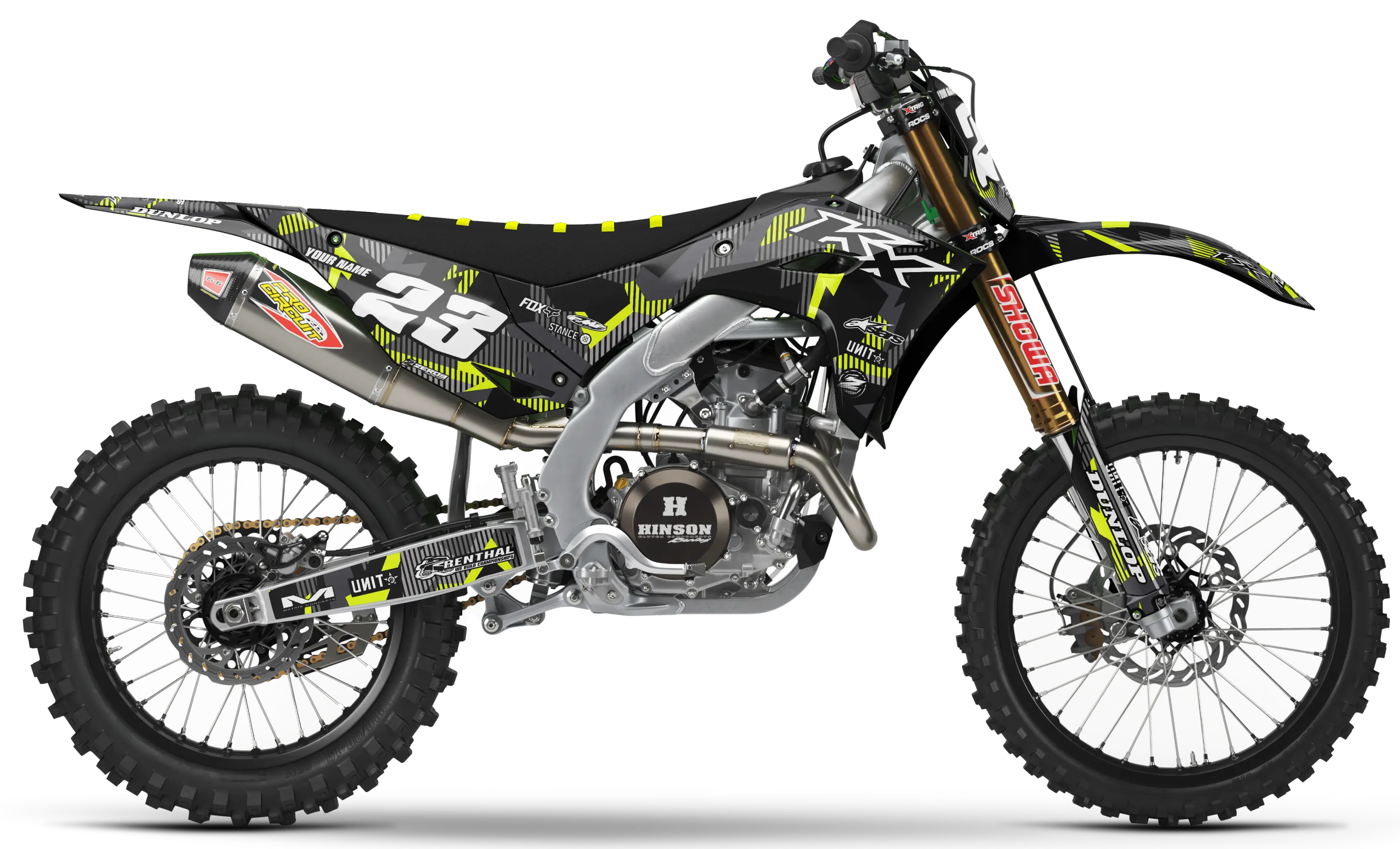 Kawasaki Graphics Kit - LAZR | Black/Vivid Yellow GRAPHIC KIT