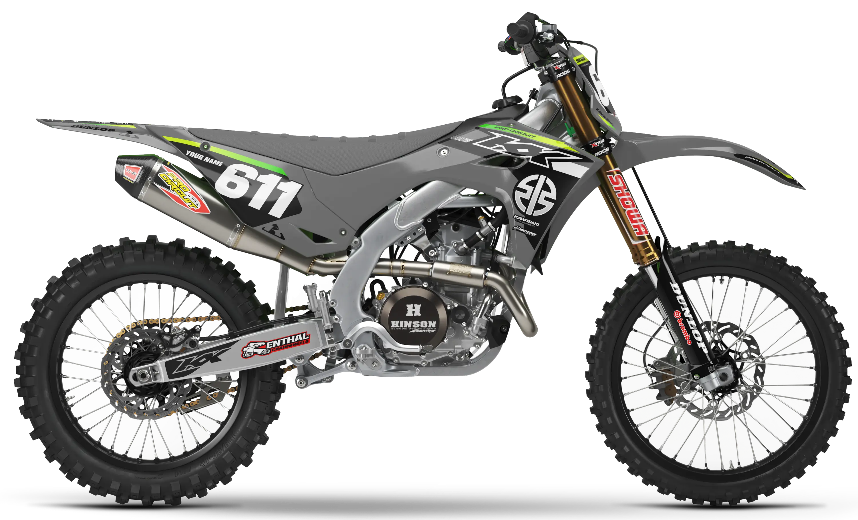Kawasaki Graphics Kit - MACH | Grey GRAPHIC KIT