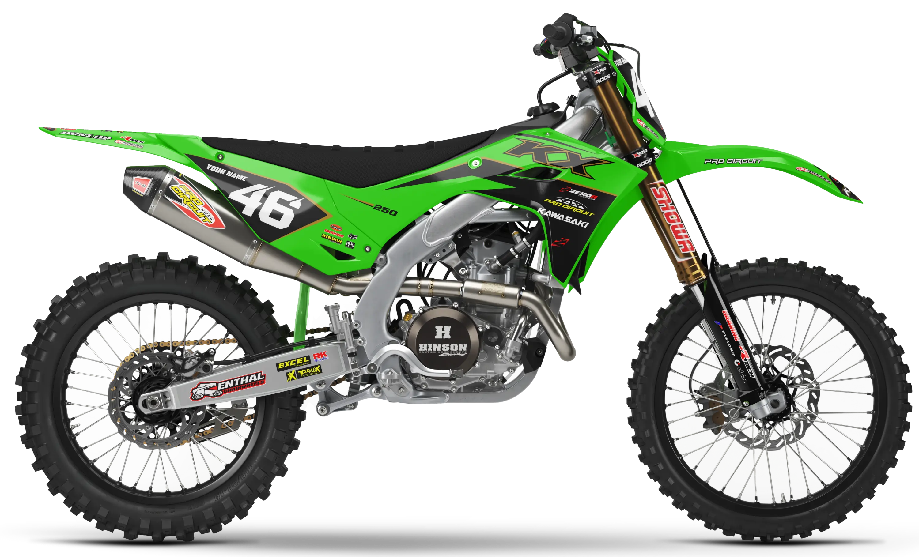 Kawasaki Graphics Kit - PRO CIRCUIT 20 | Green GRAPHIC KIT