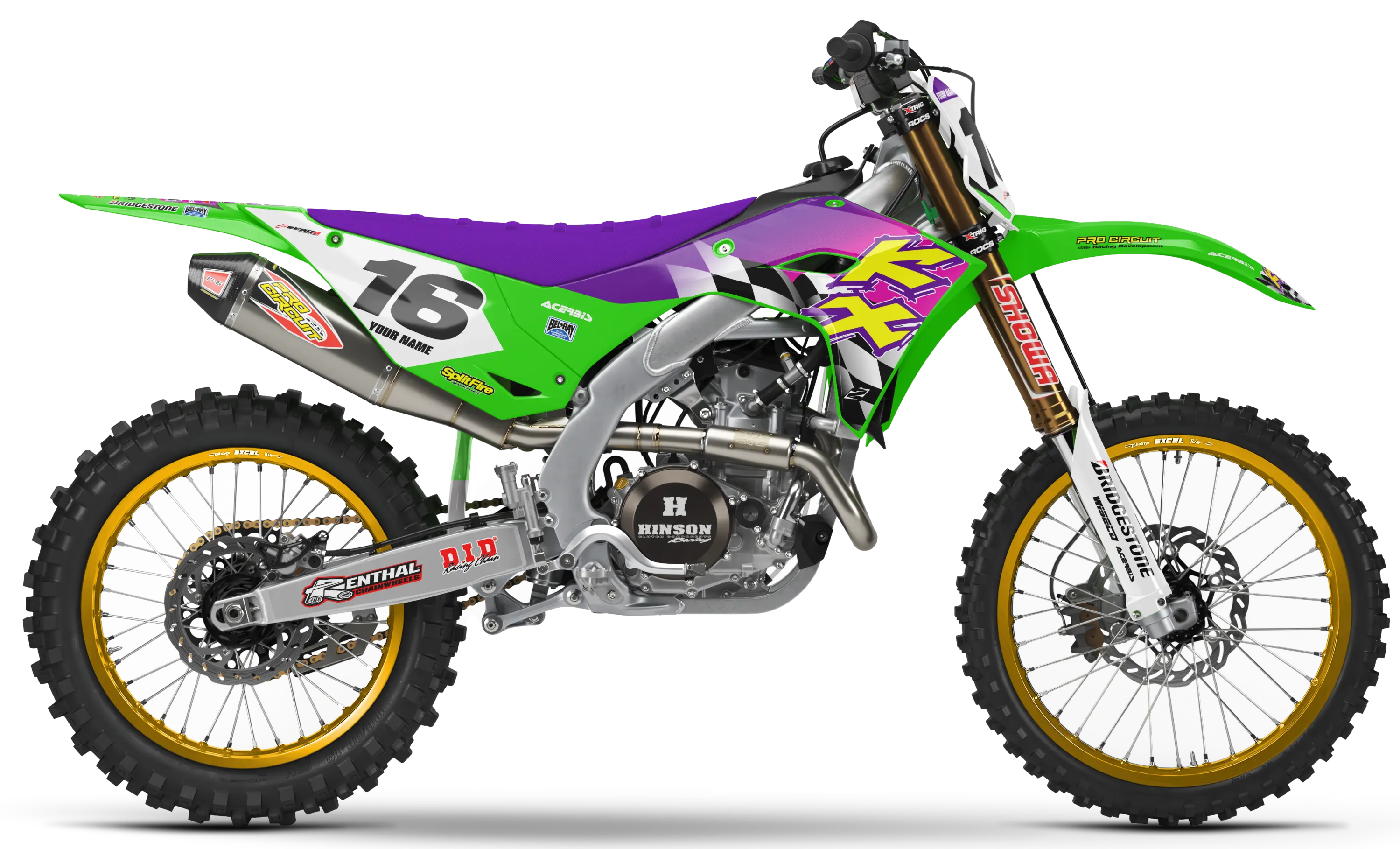 Kawasaki Graphics Kit - RETRO 96 | Green GRAPHIC KIT