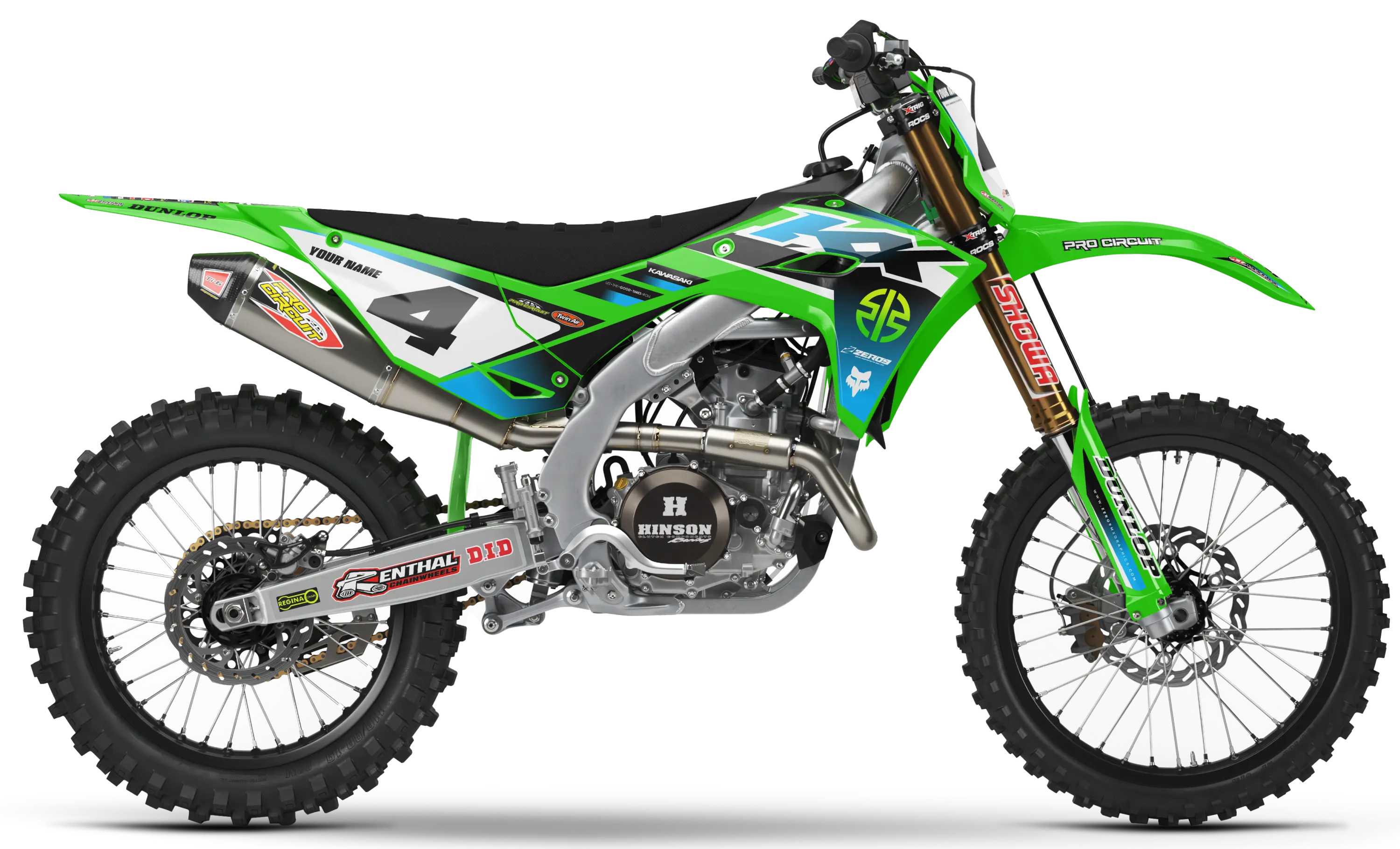 Kawasaki Graphics Kit - TRAX | Green/Black GRAPHIC KIT