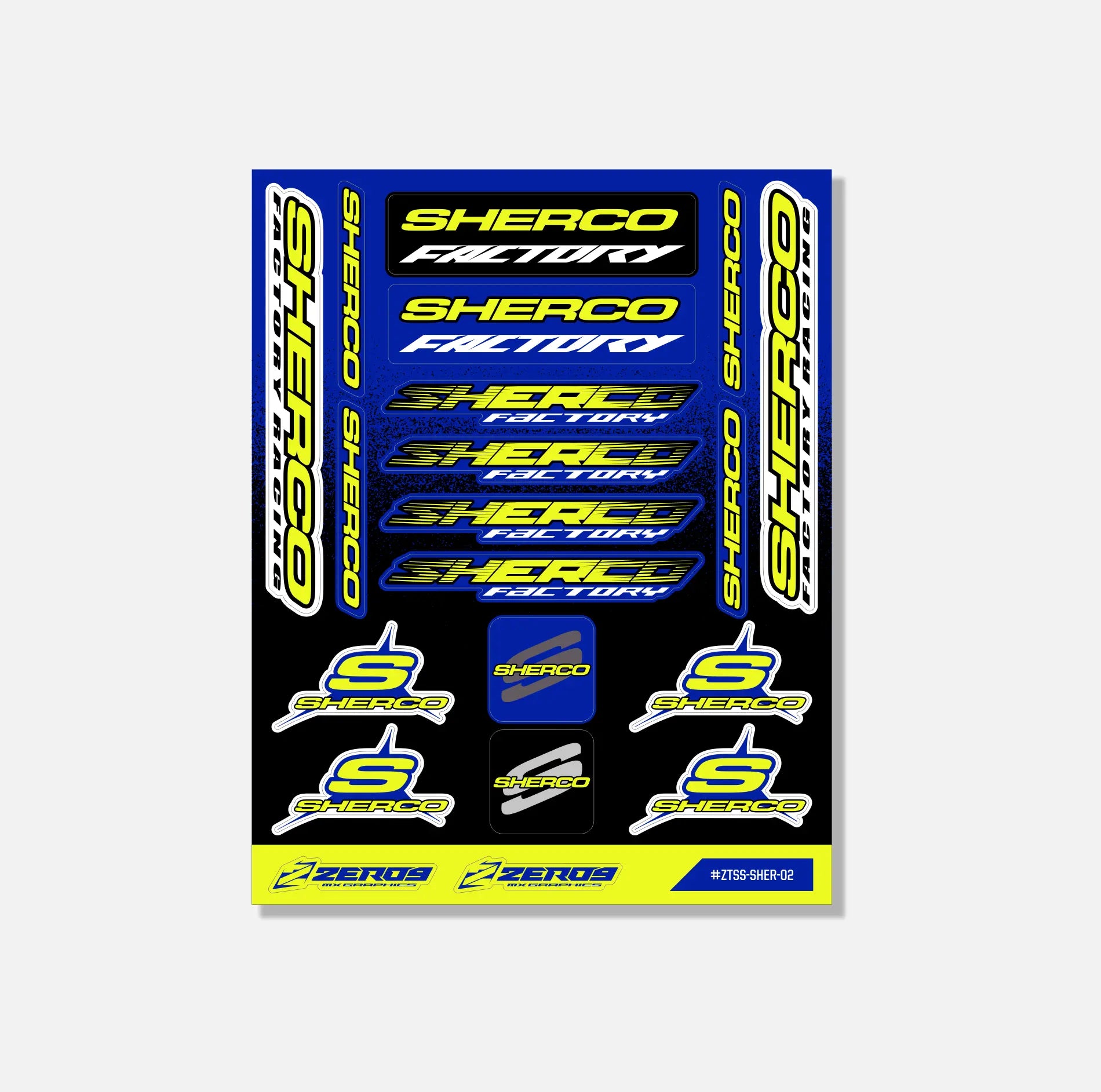 SHERCO STICKER SHEET - 02 THIN STICKER SHEET