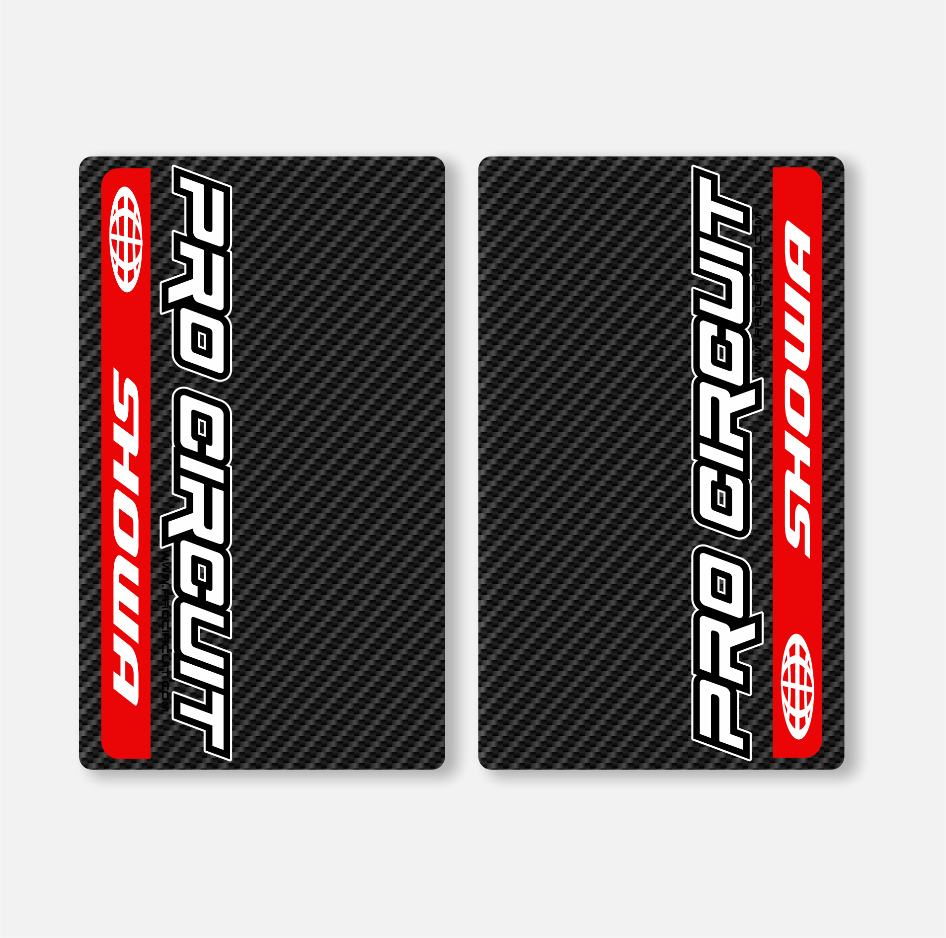 SHOWA FORK DECALS CARBON - PRO CIRCUIT - RED - ZERO9 MX GRAPHICS