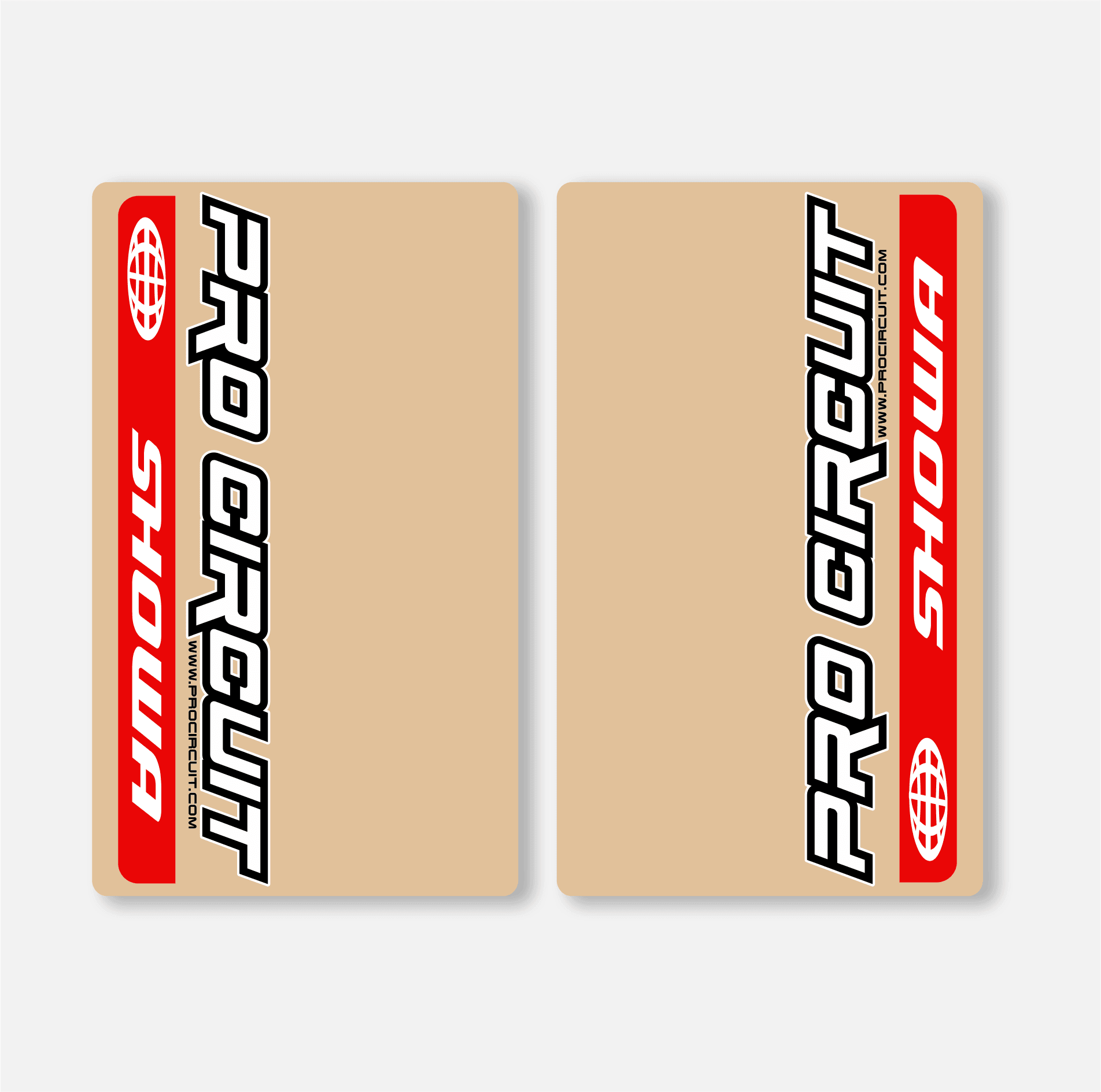 SHOWA FORK DECALS CLEAR - PRO CIRCUIT - RED - ZERO9 MX GRAPHICS
