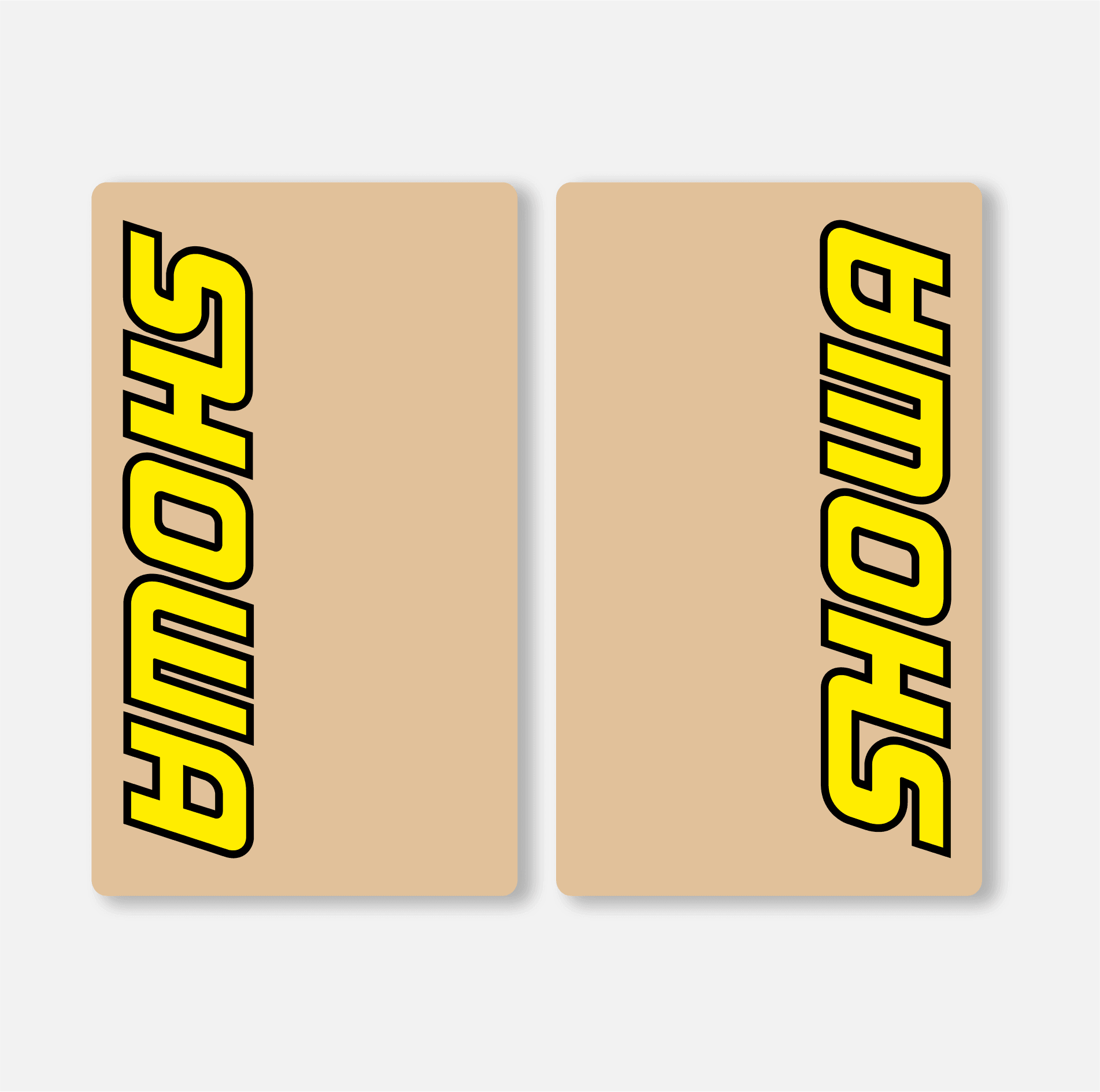 SHOWA FORK DECALS CLEAR - YELLOW - ZERO9 MX GRAPHICS
