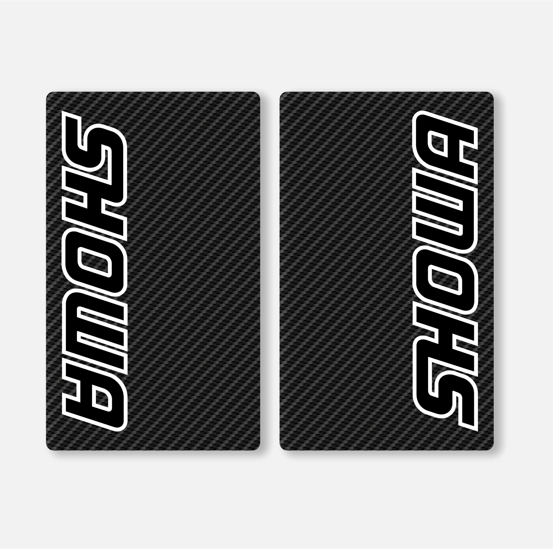 SHOWA FORK DECALS CARBON - BLACK - ZERO9 MX GRAPHICS