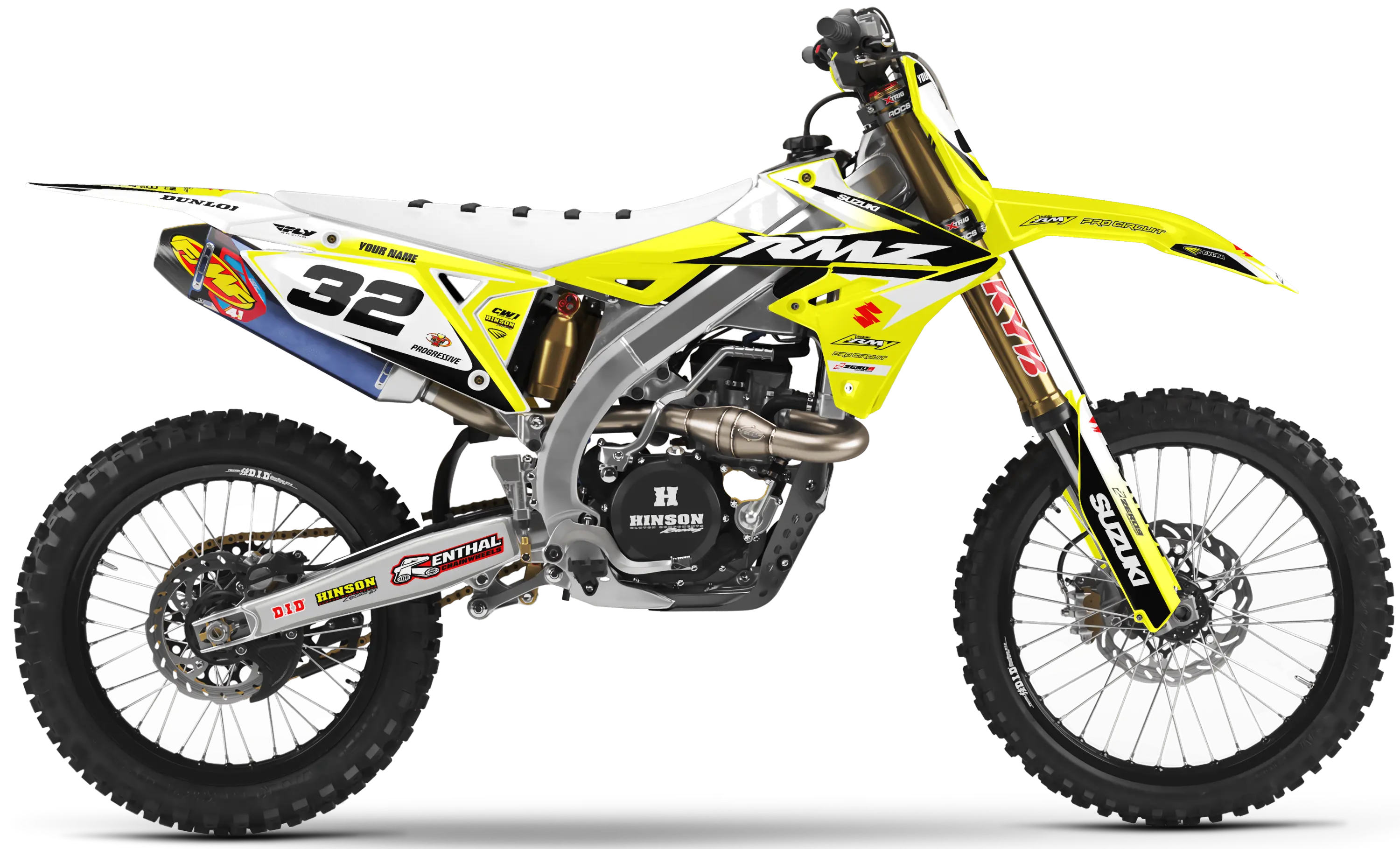 Suzuki Graphics Kit - ECHO | Yellow/Black GRAPHIC KIT