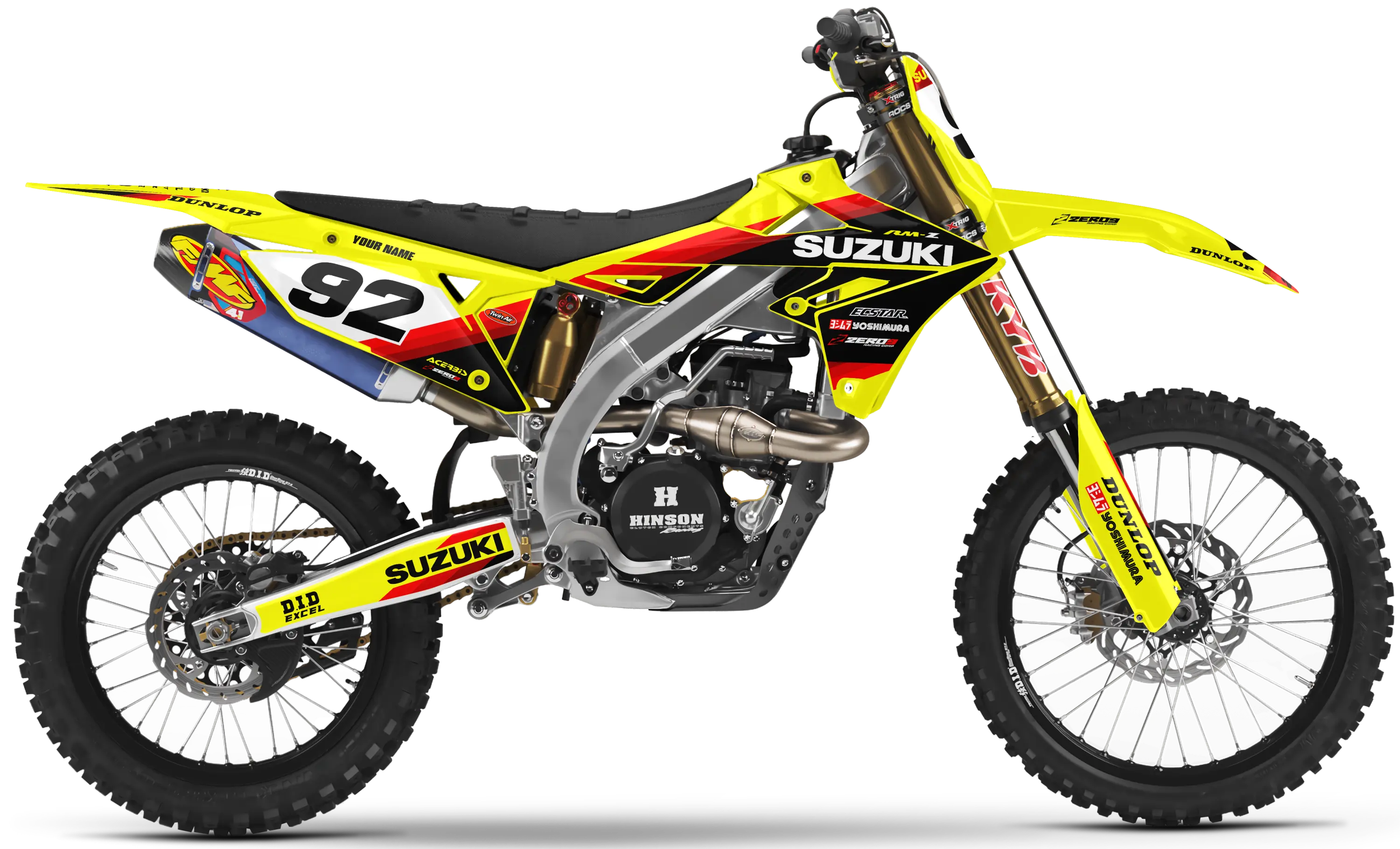 Suzuki Graphics Kit - FAZE | Yellow/Red GRAPHIC KIT