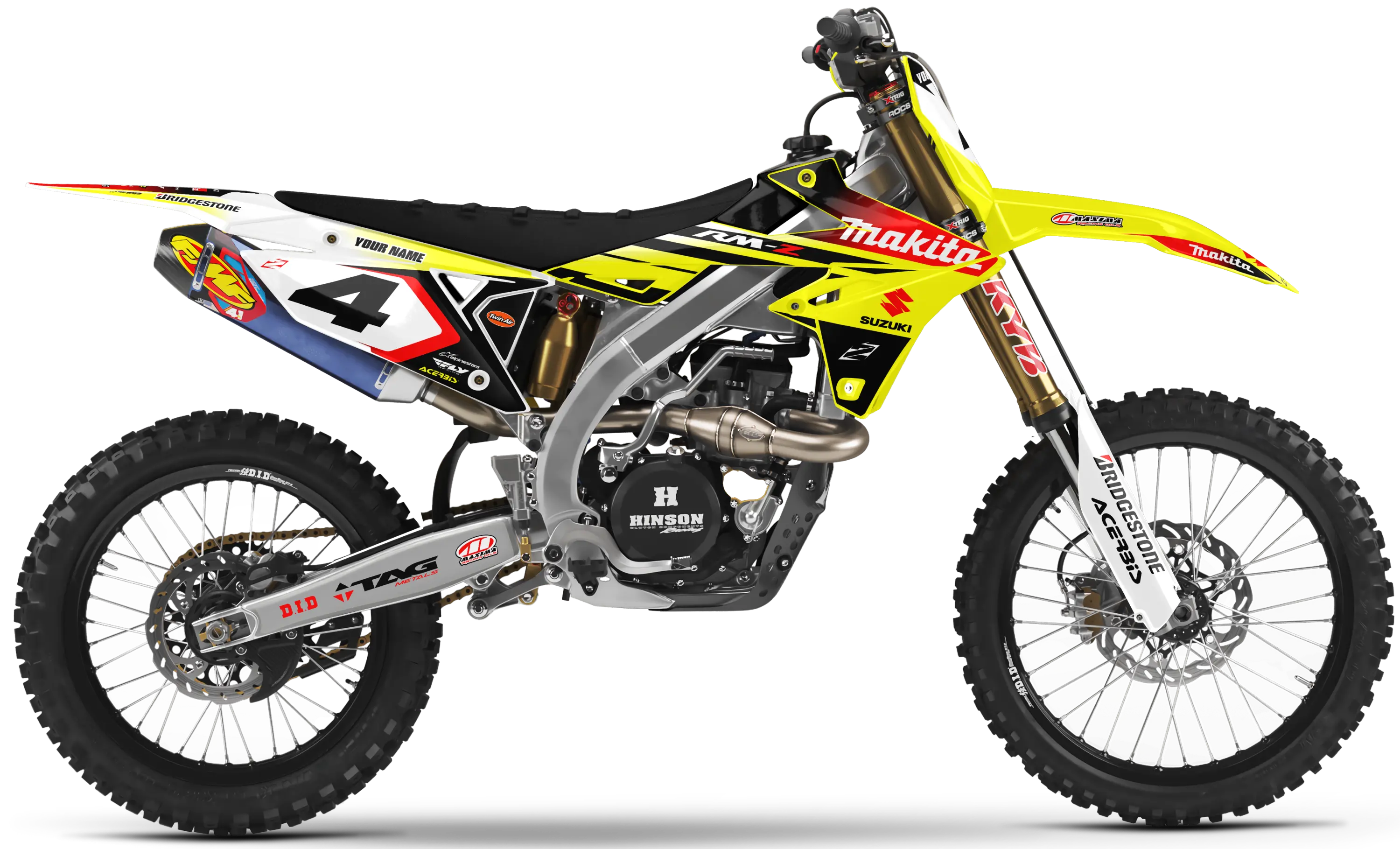 Suzuki Graphics Kit - MAKITA | Yellow GRAPHIC KIT