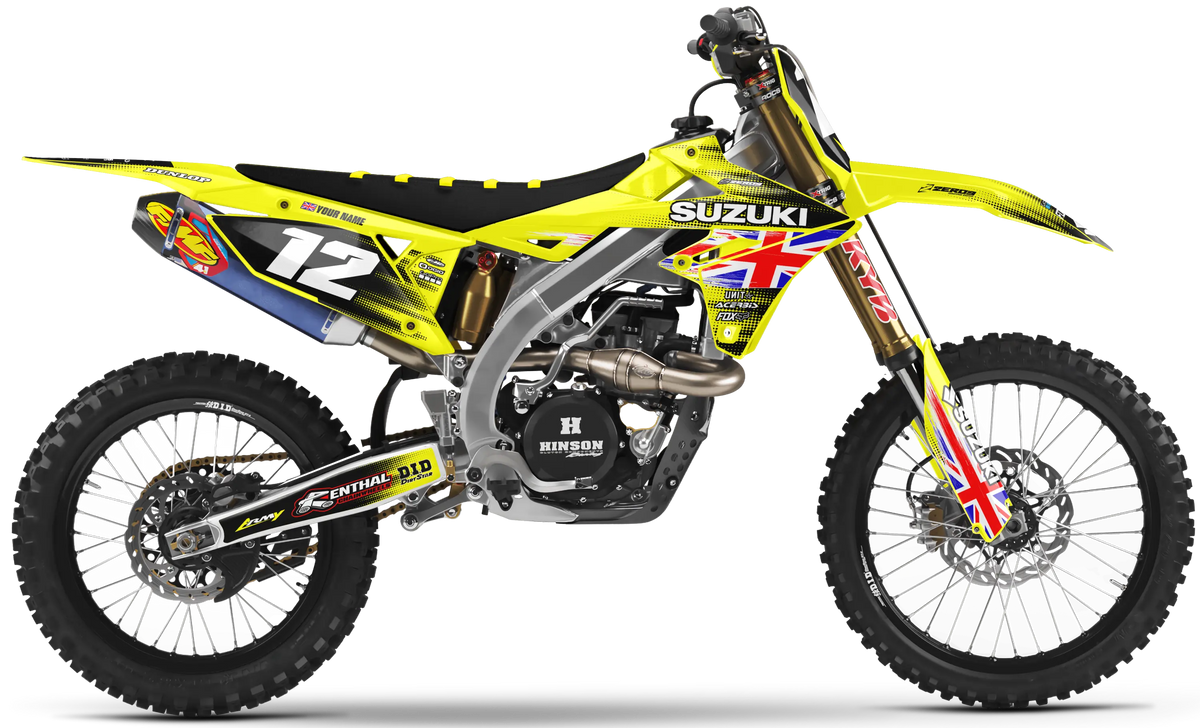 Suzuki Graphics Kit - PATRIOT GB | Yellow GRAPHIC KIT