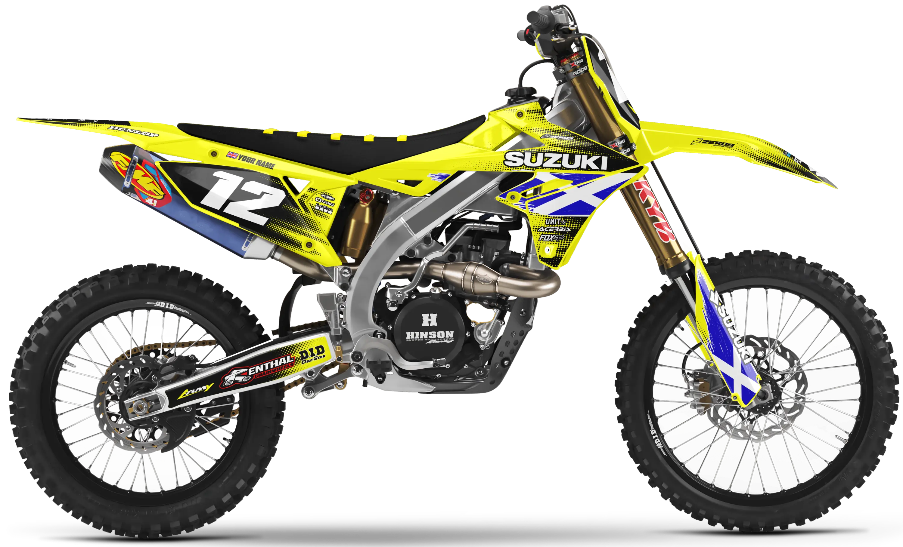 Suzuki Graphics Kit - PATRIOT SCOTLAND | Yellow GRAPHIC KIT