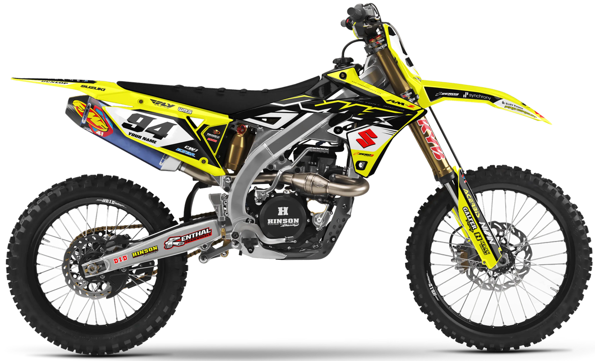 Suzuki Graphics Kit - RUSH | Yellow/Black GRAPHIC KIT