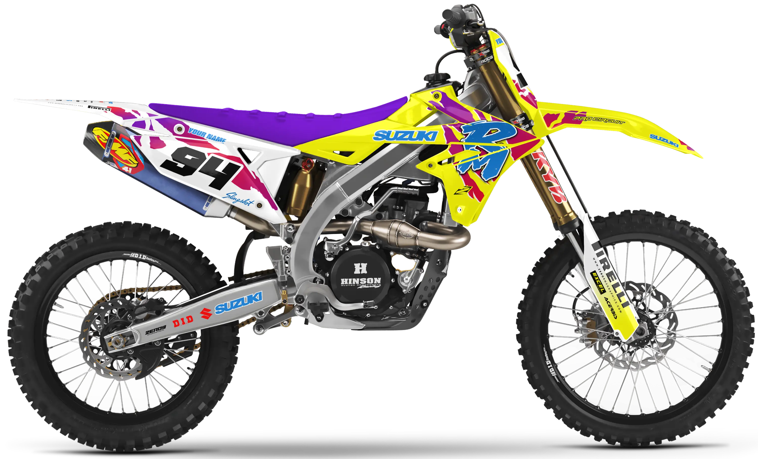 Suzuki Graphics Kit - SLINGSHOT | Yellow GRAPHIC KIT