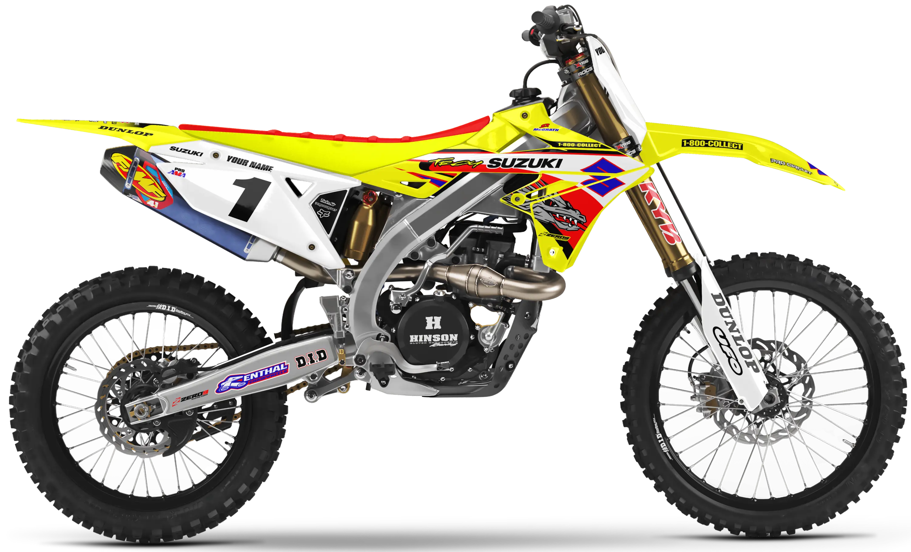 Suzuki Graphics Kit - TROY | Yellow GRAPHIC KIT