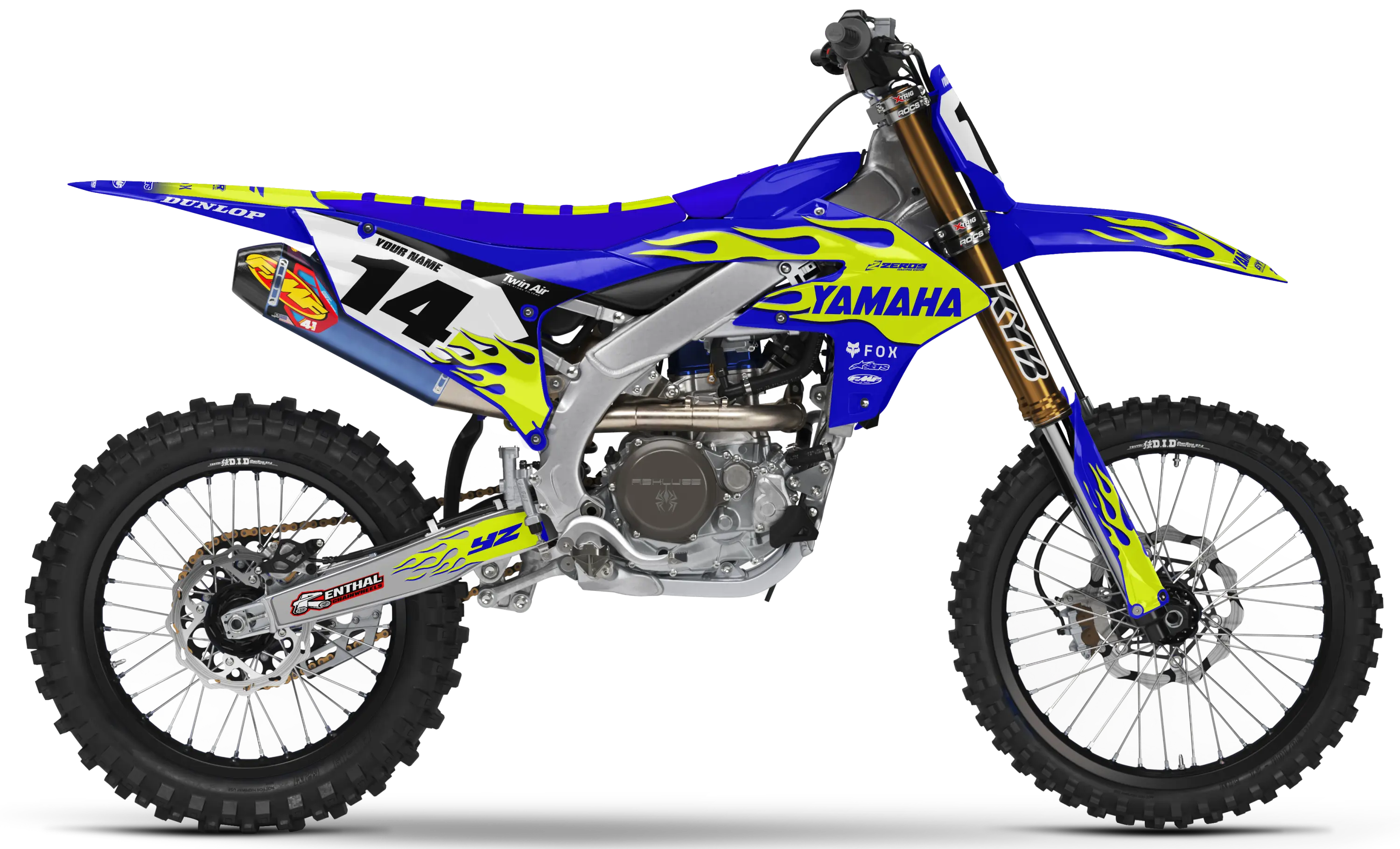 Yamaha Graphics Kit - FLAME | Blue GRAPHIC KIT