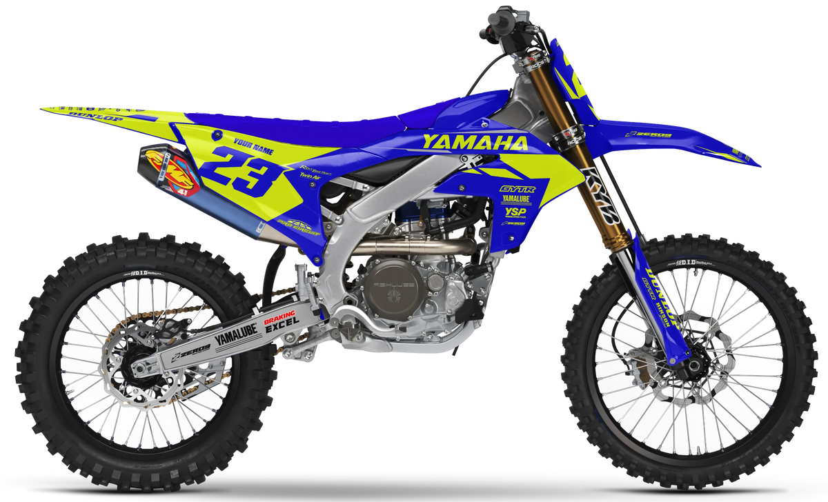 Yamaha Graphics Kit - FLOW | Blue/Vivid Yellow GRAPHIC KIT