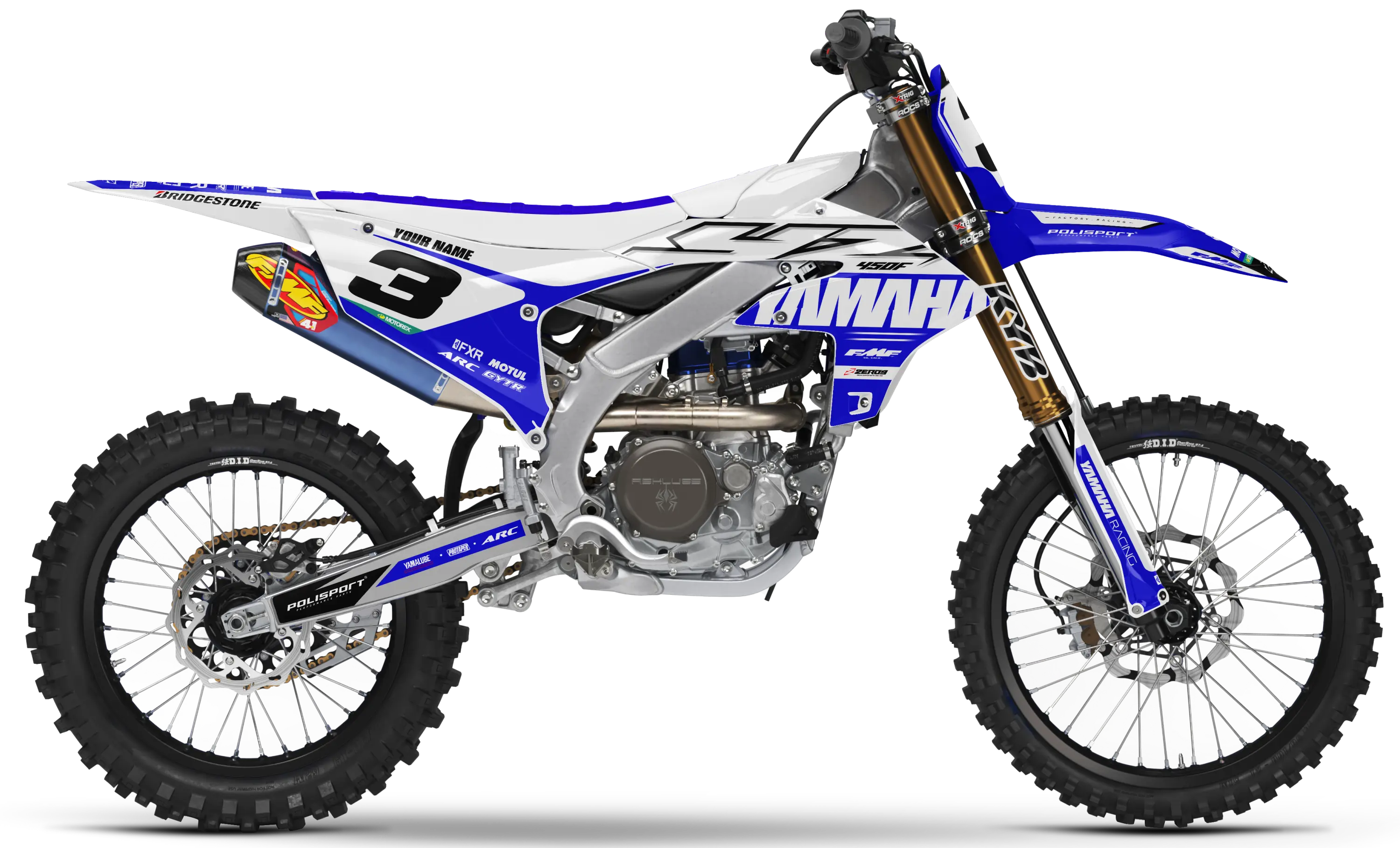 Yamaha Graphics Kit - RACE | White/Blue GRAPHIC KIT