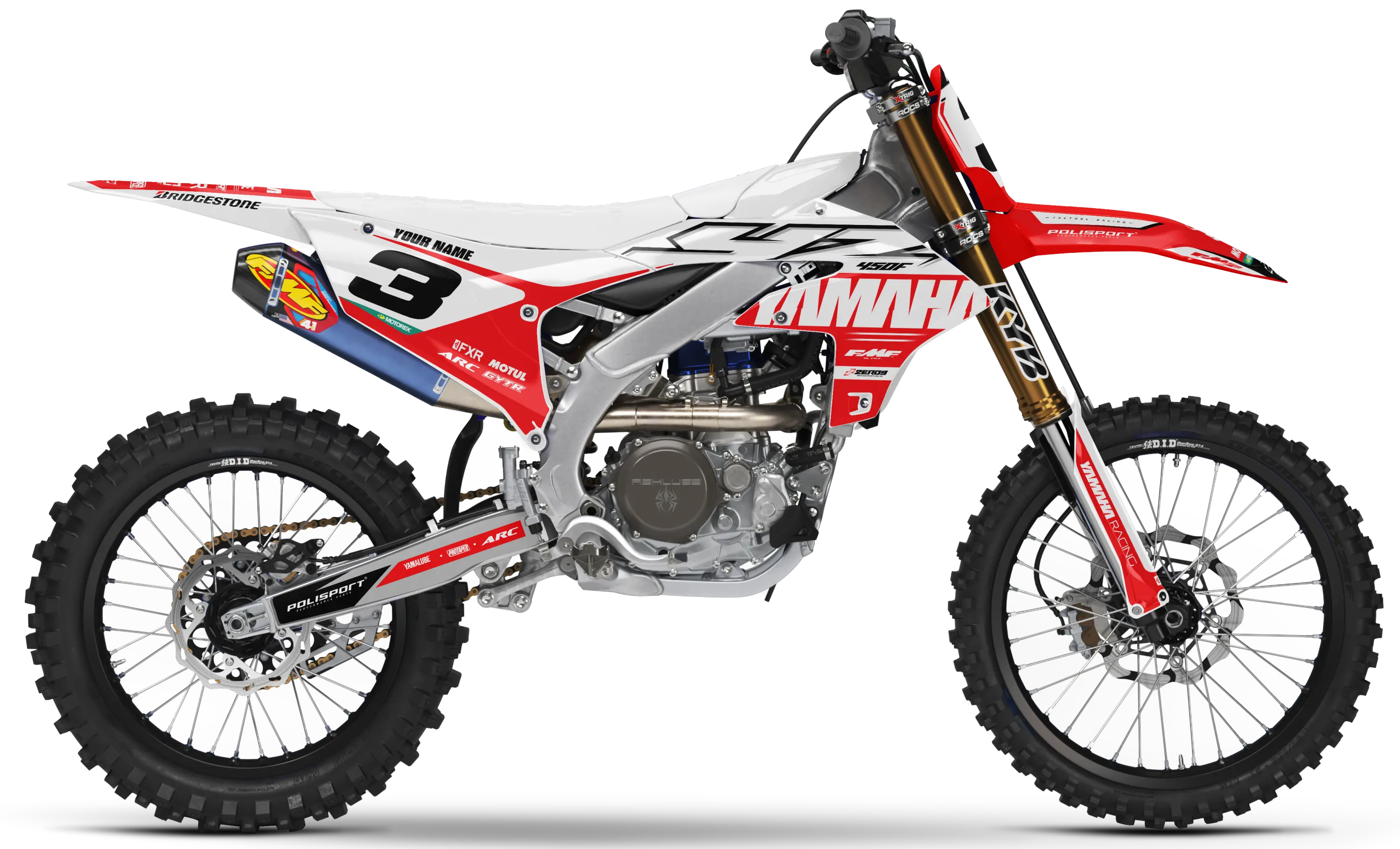 Yamaha Graphics Kit - RACE | White/Red GRAPHIC KIT