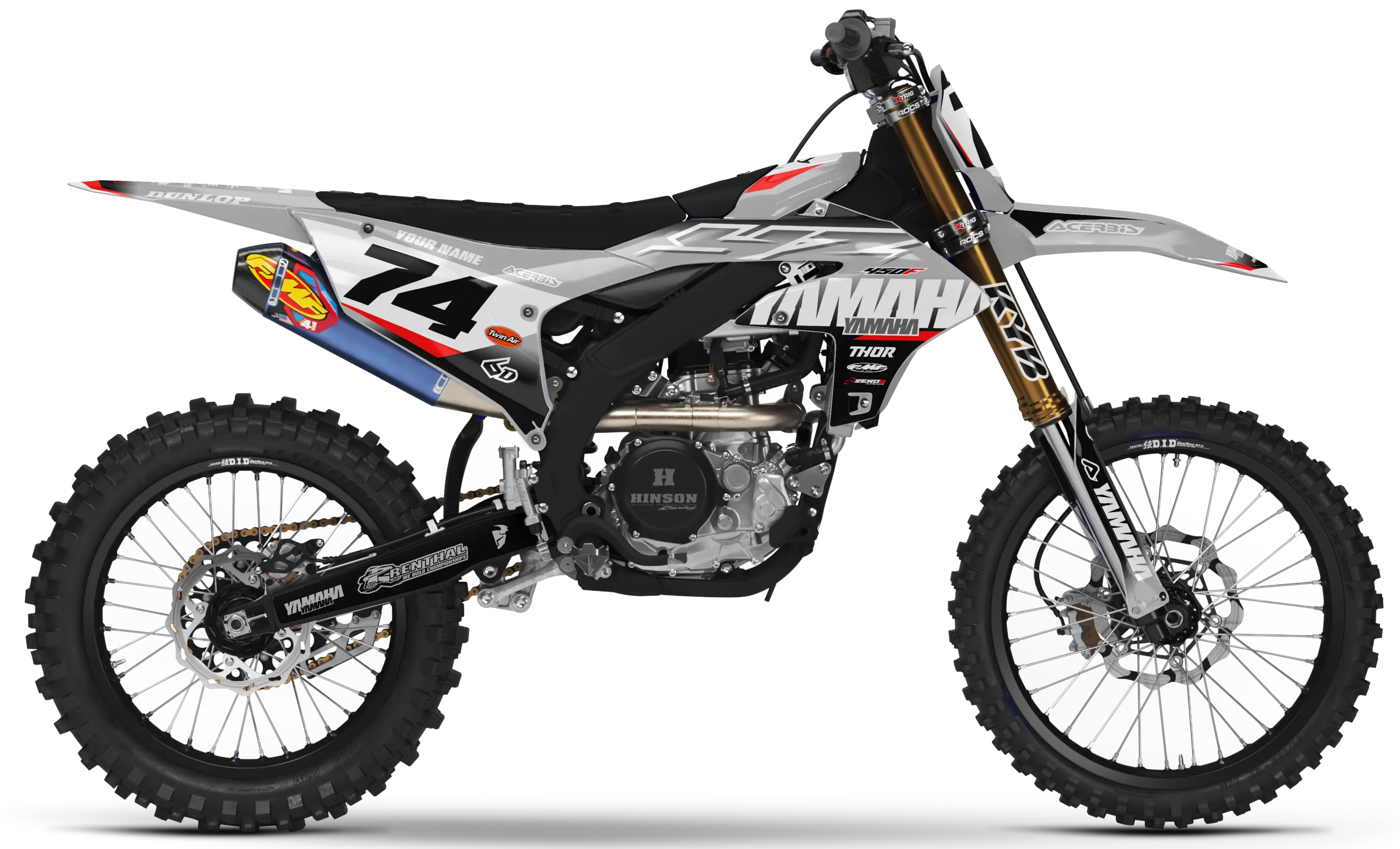 Yamaha Graphics Kit - RUSH | Grey/Black/Red GRAPHIC KIT
