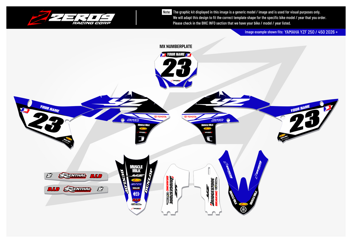 Yamaha Graphics Kit - TEAM ISSUE | Blue GRAPHIC KIT