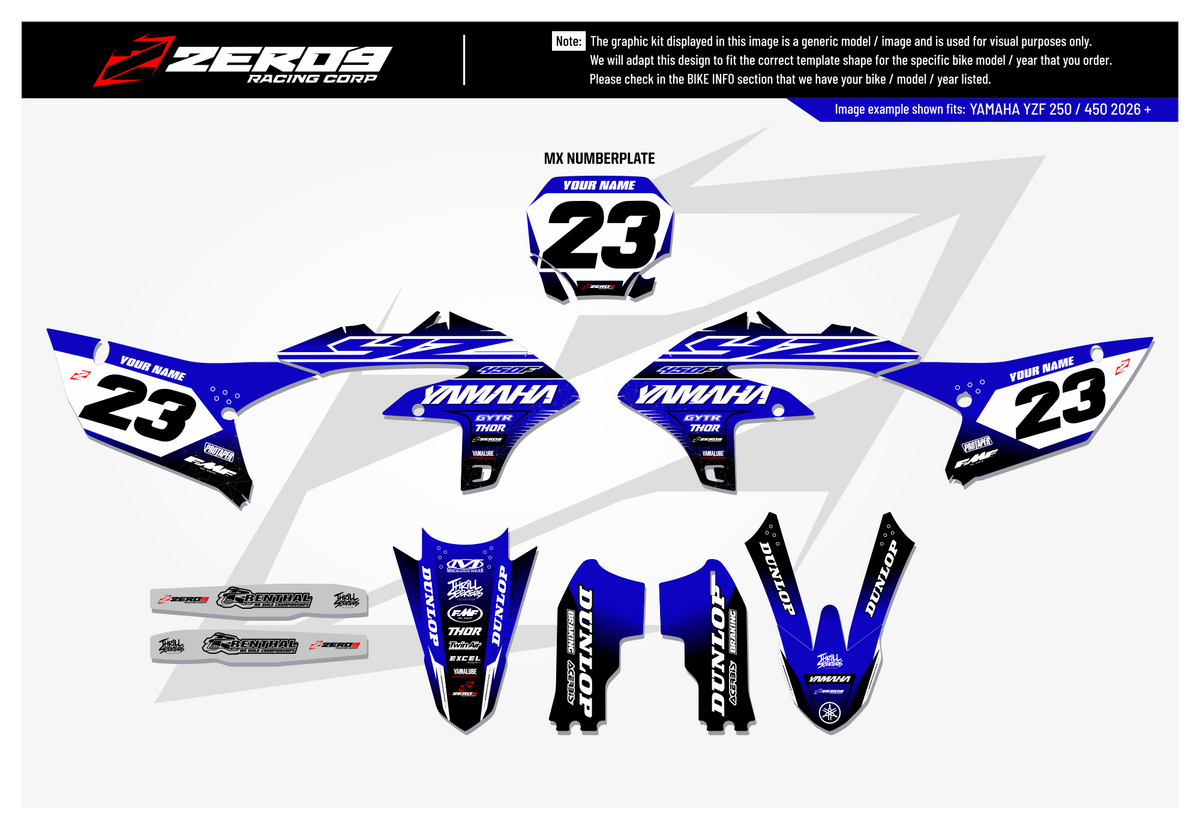 Yamaha Graphics Kit - VIBE | Blue GRAPHIC KIT