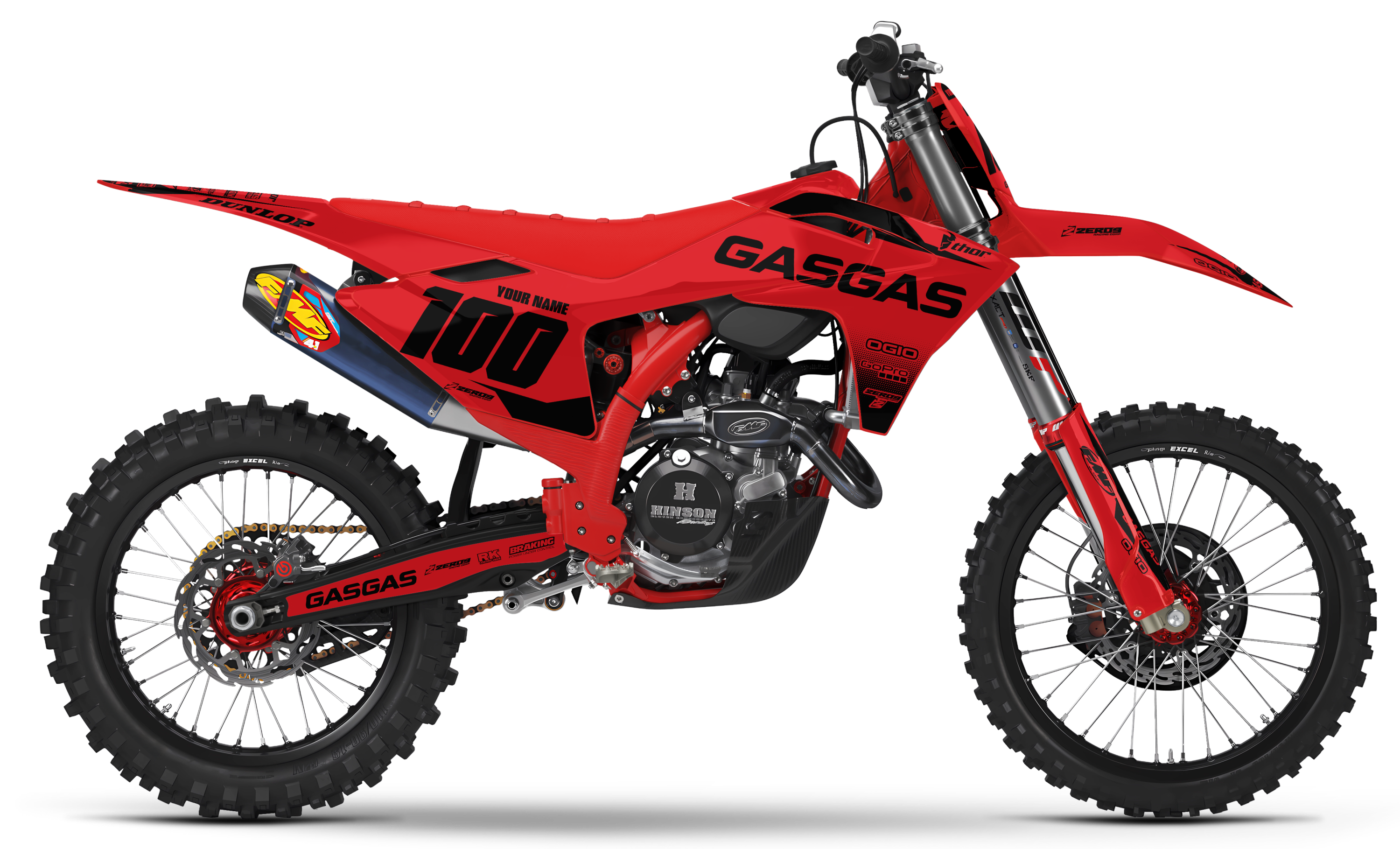 GASGAS Graphics Kit - BLOK | Red/Black
