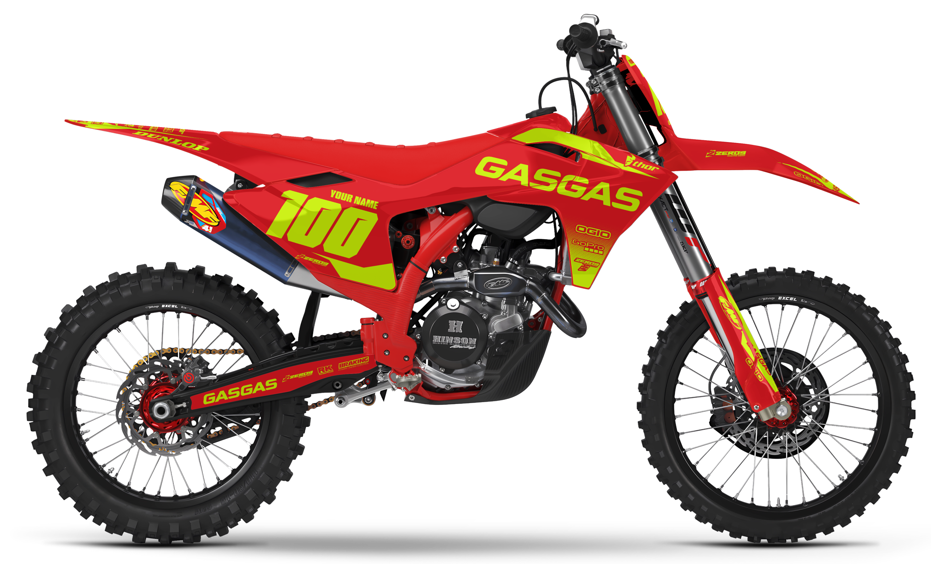 GASGAS Graphics Kit - BLOK | Red/Vivid Yellow