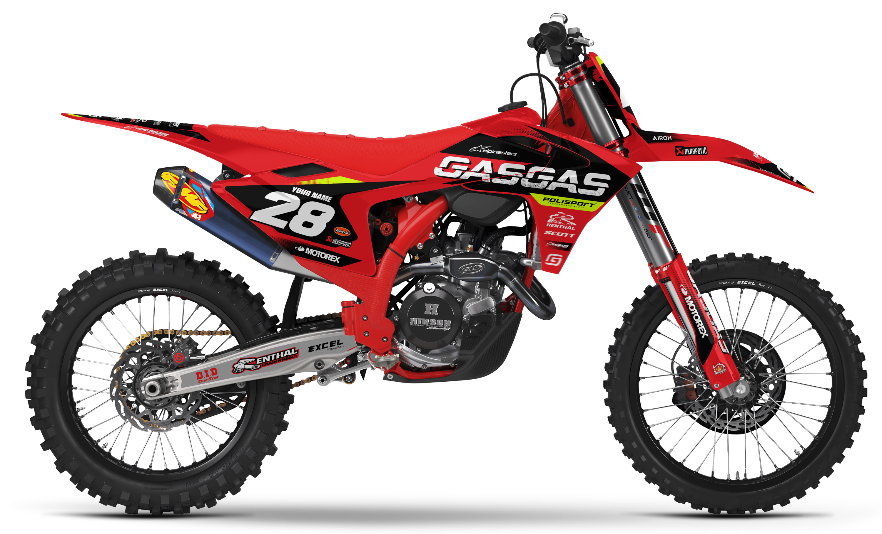 GASGAS Graphics Kit - POWR | Red/Viviv Yellow