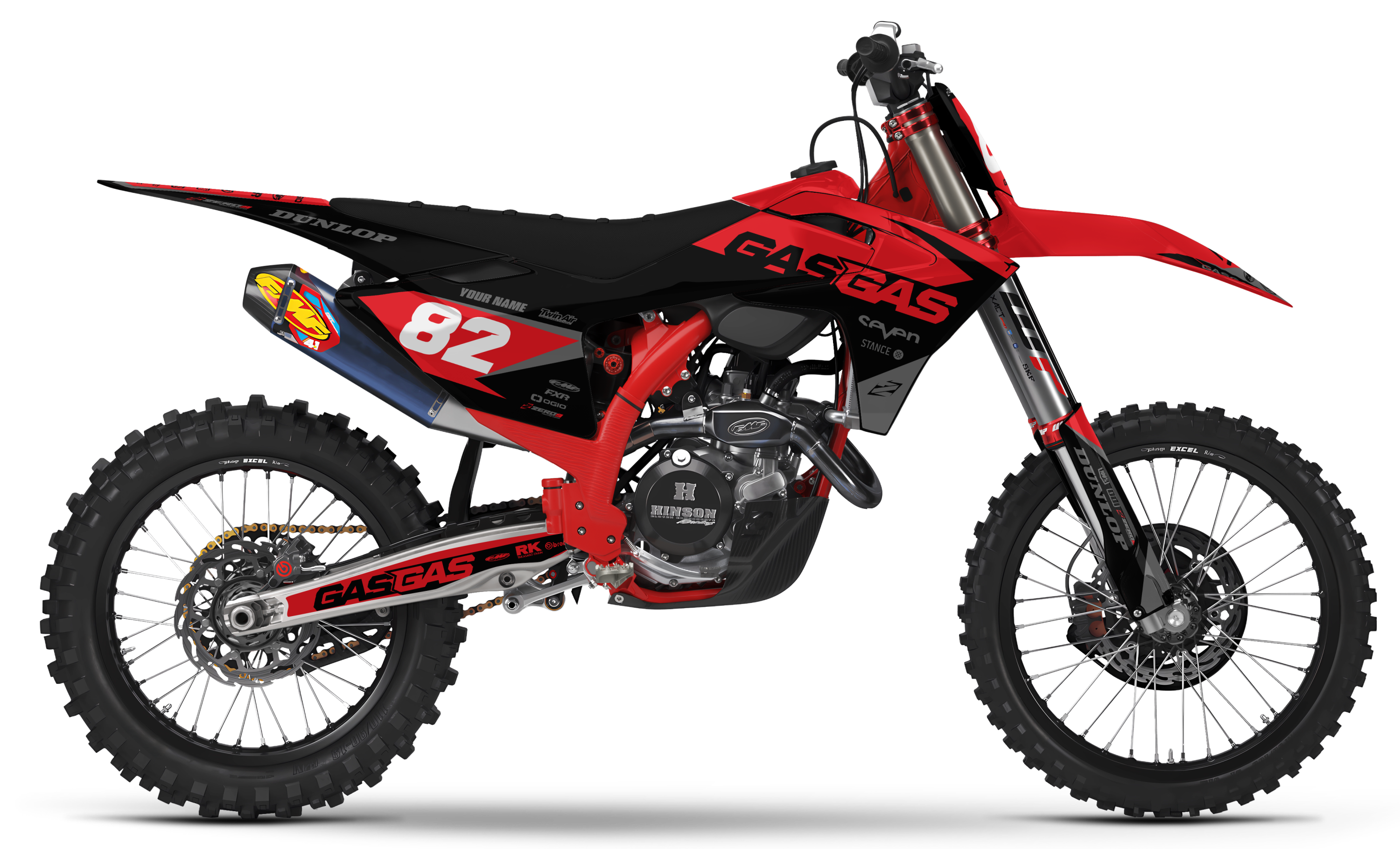 GASGAS Graphics Kit - RISE | Red/Black