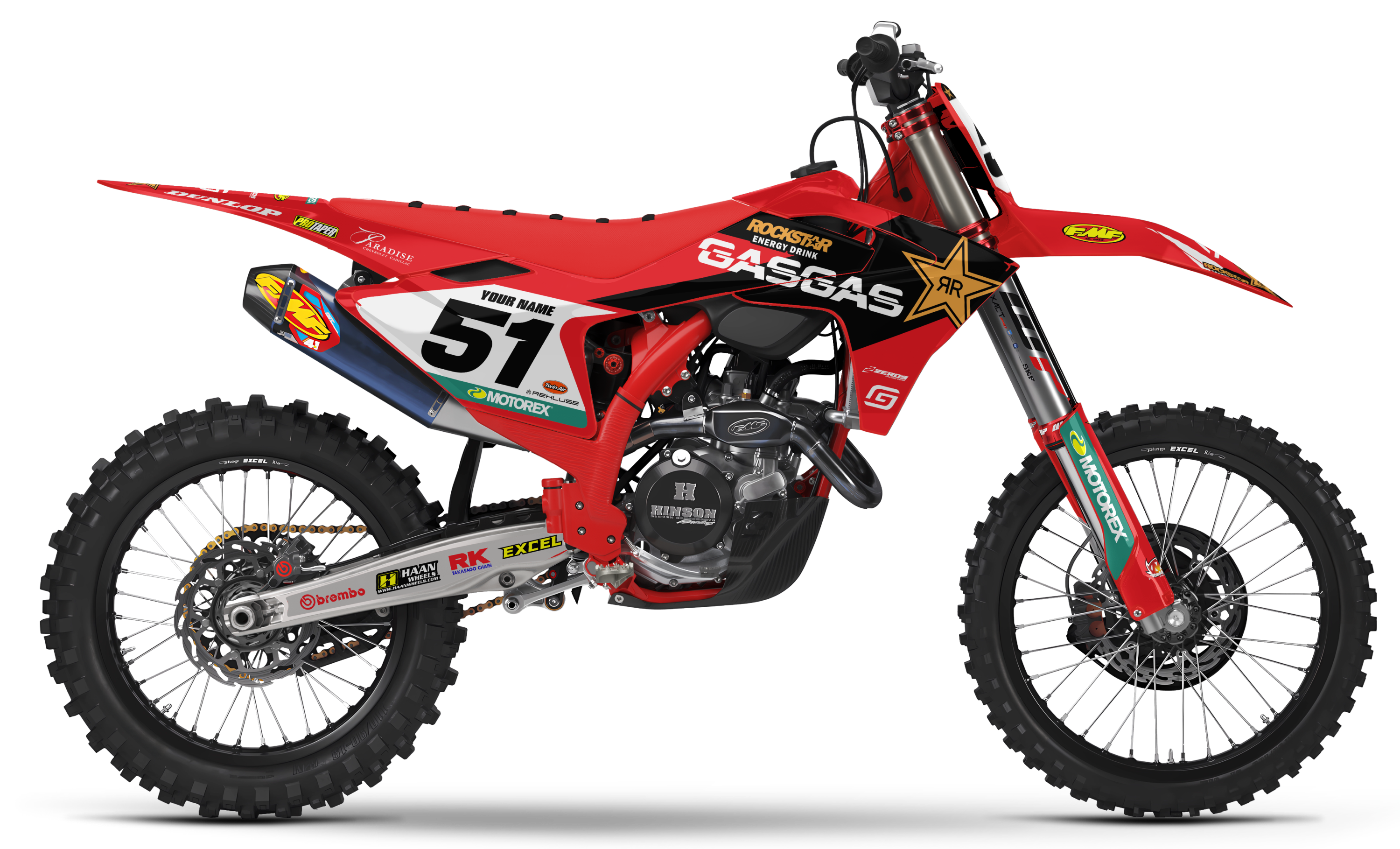 GASGAS Graphics Kit - ROCKSTAR | Red