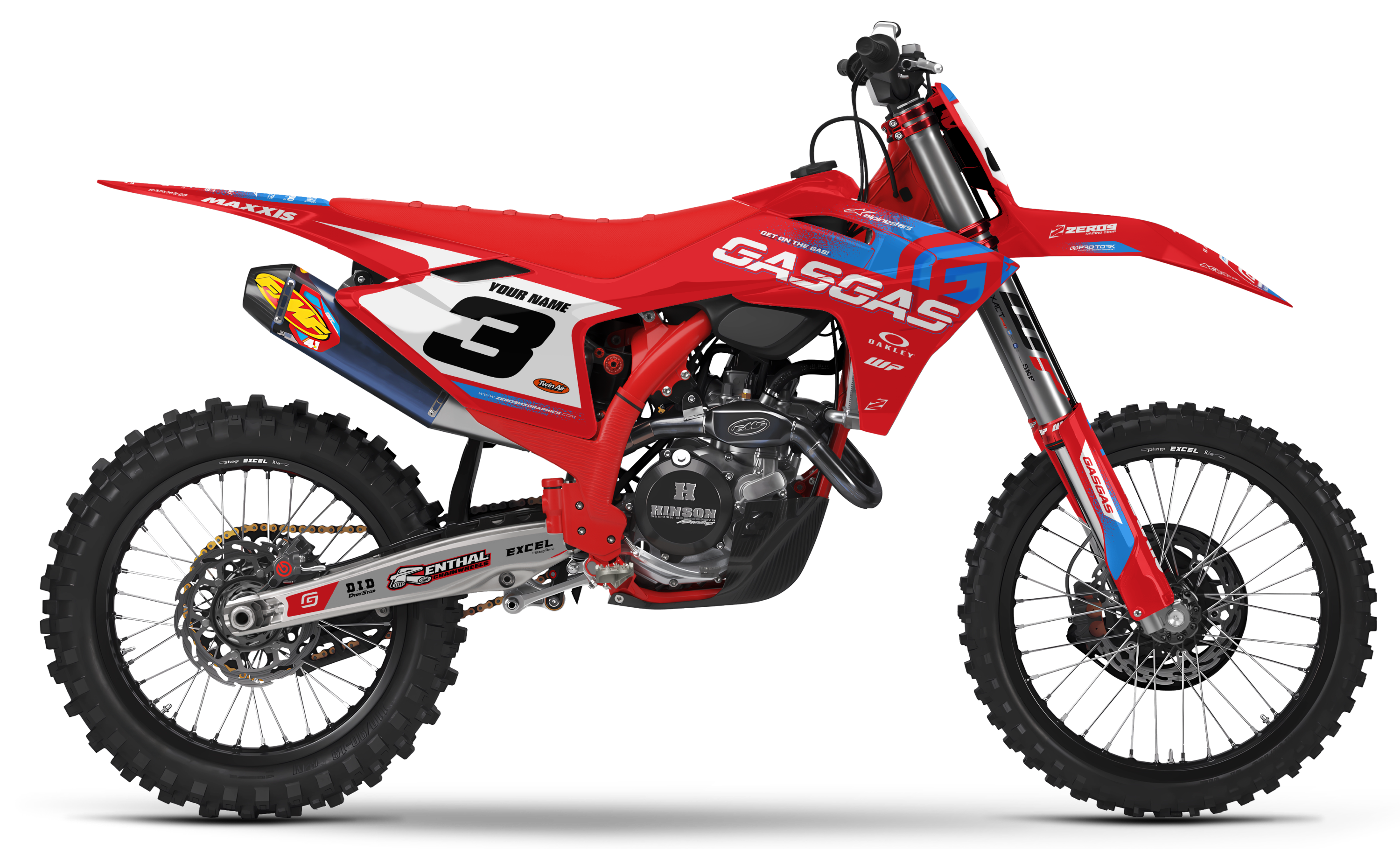 GASGAS Graphics Kit - TRAK | Red/Blue