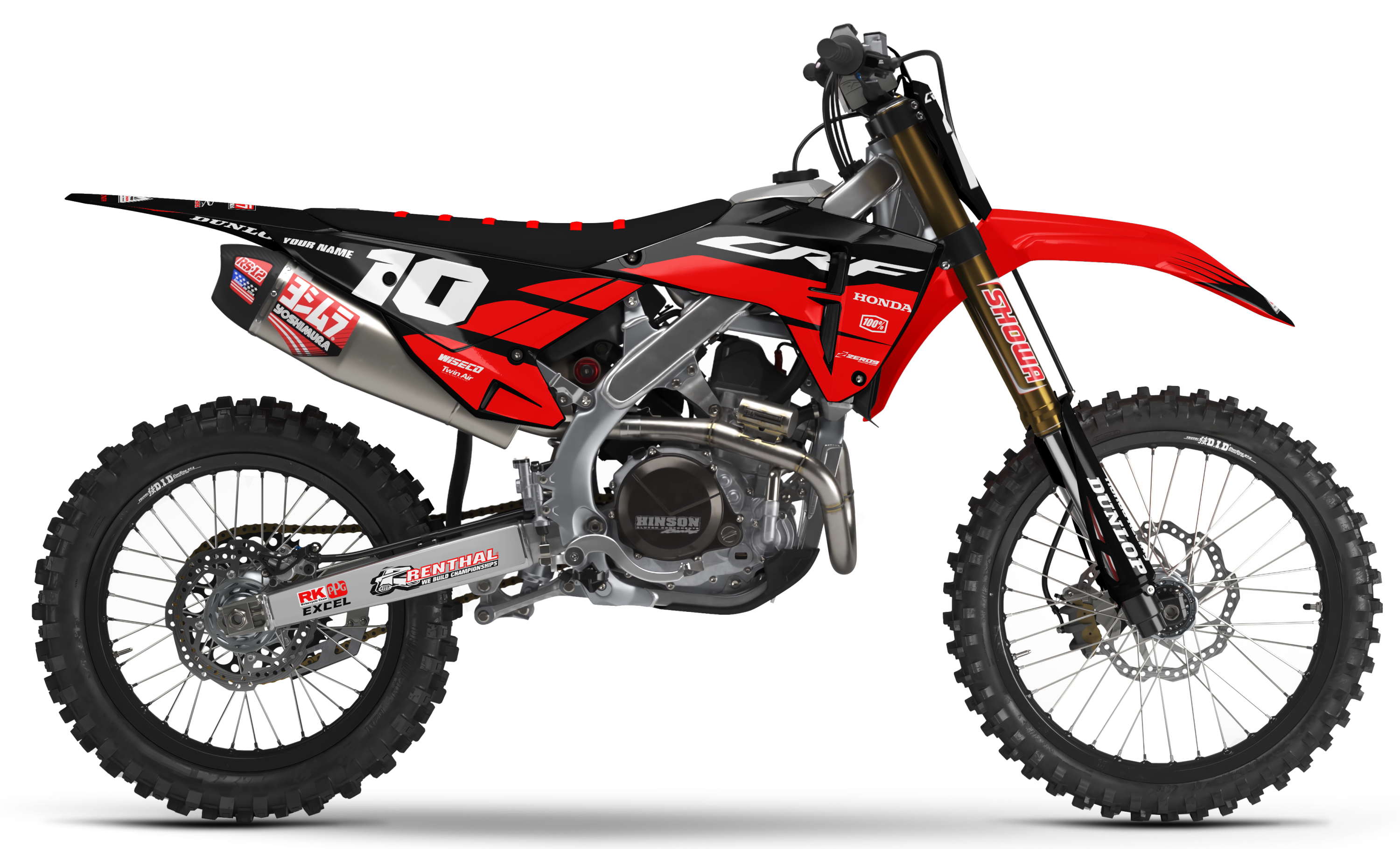 Honda Graphics Kit - DECOY | Black/Red
