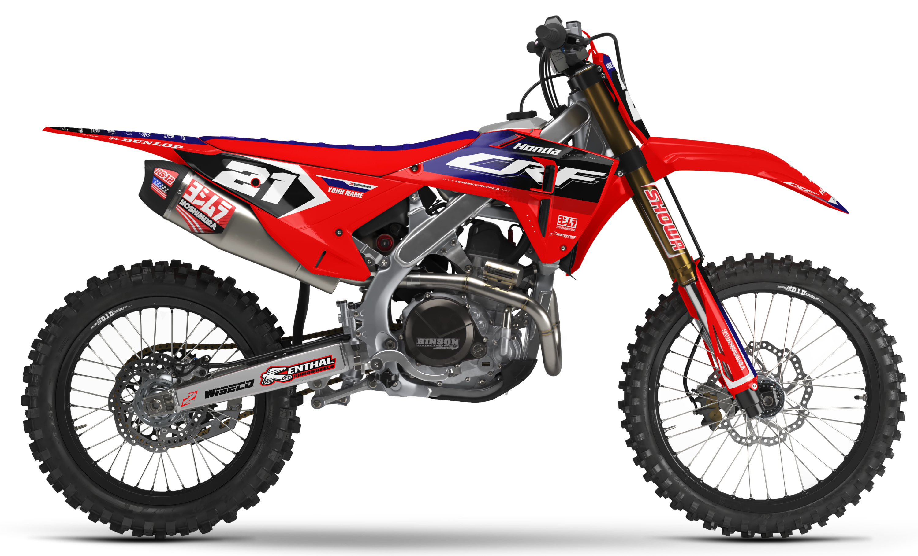 Honda Graphics Kit - ECHO | Red/Blue