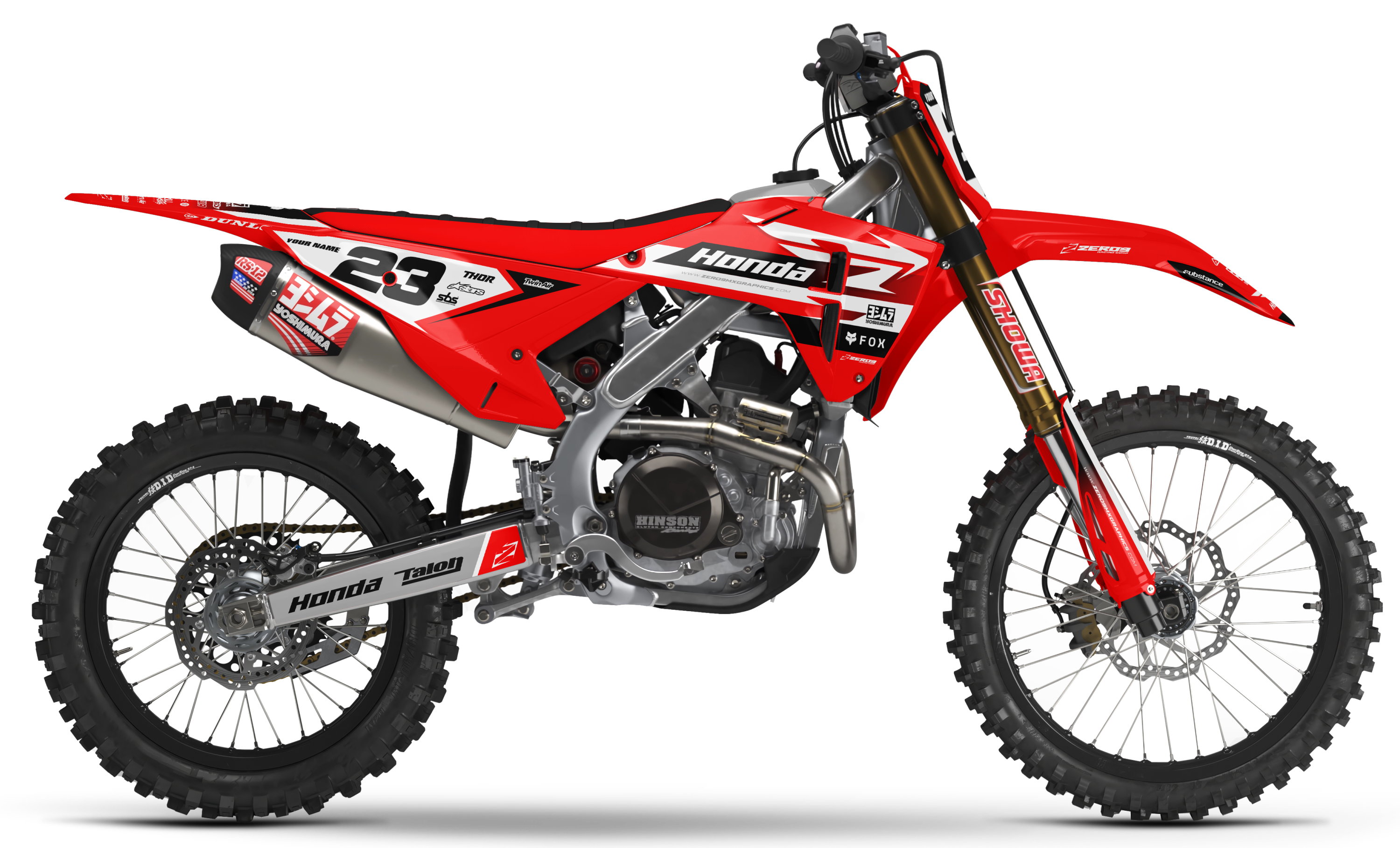 Honda Graphics Kit - FLUX | Red