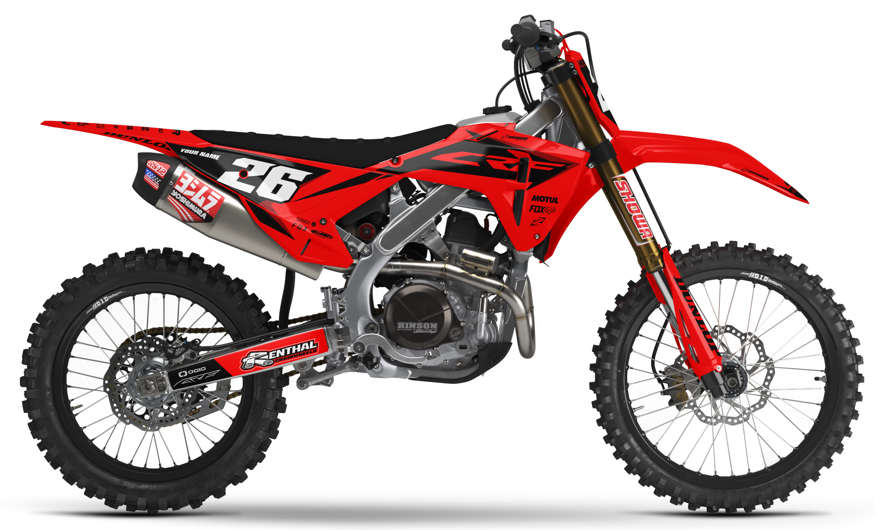 Honda Graphics Kit - FUZE | Red/Black