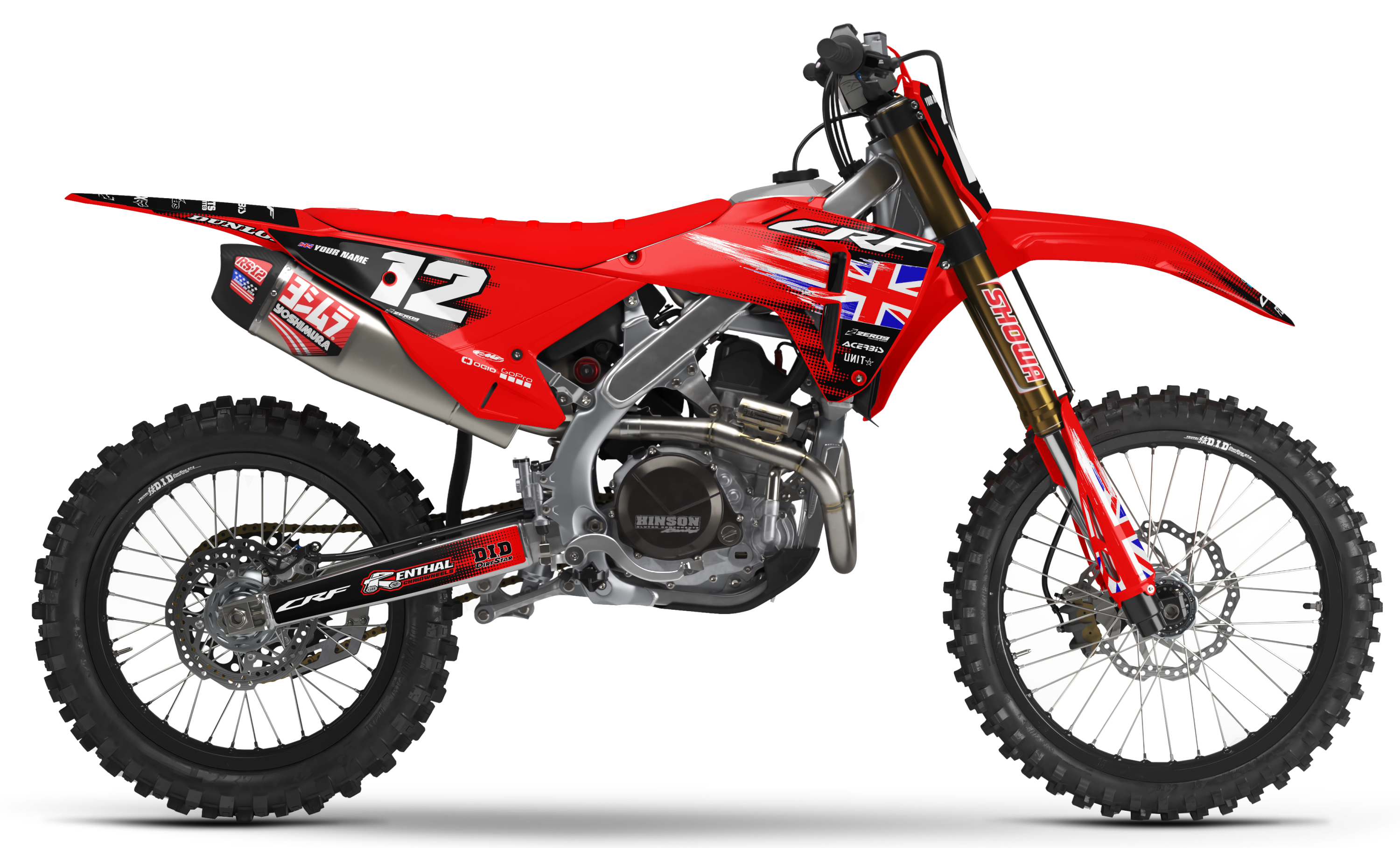 Honda Graphics Kit - PATRIOT GREAT BRITIAN | Red