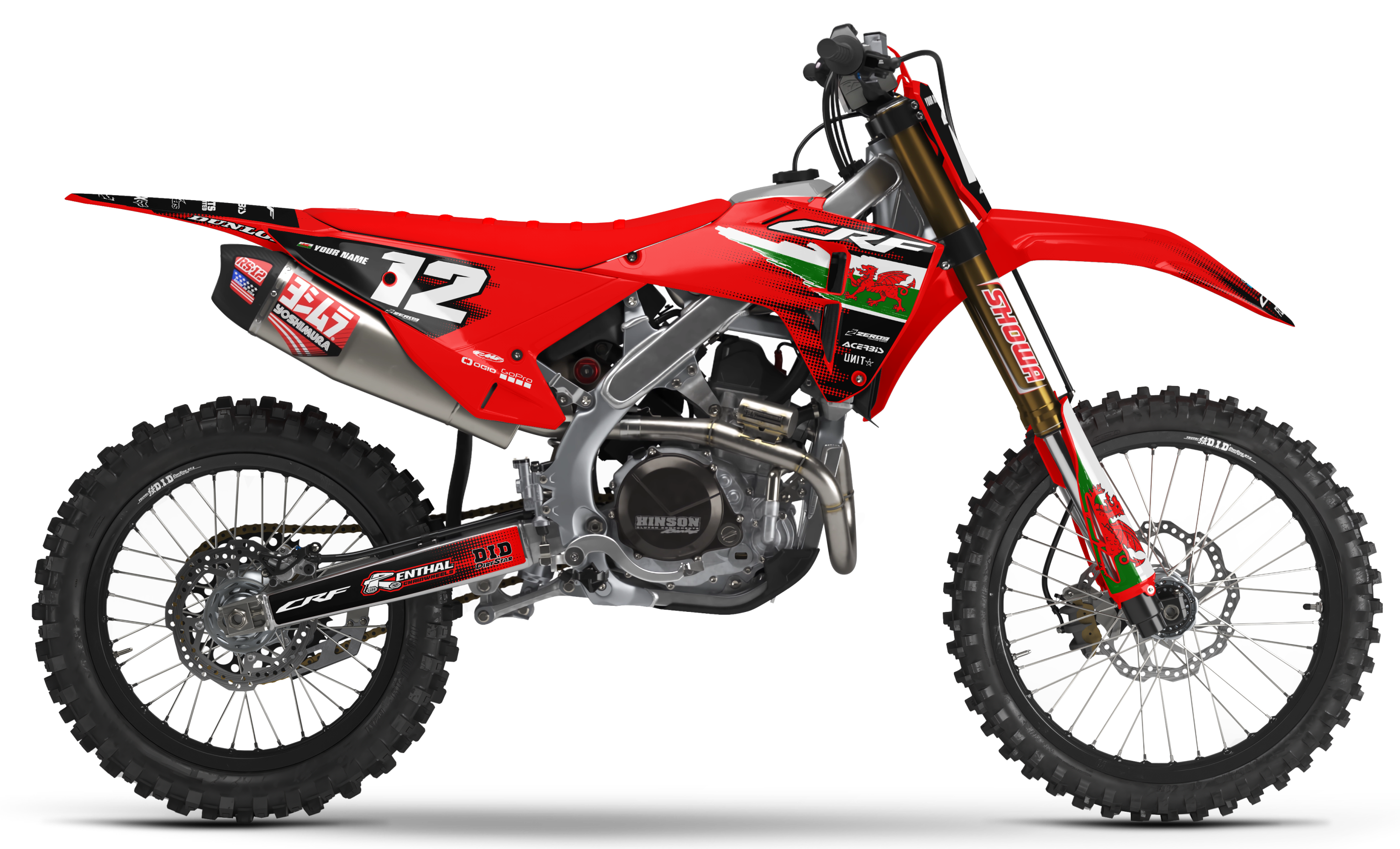 Honda Graphics Kit - PATRIOT WALES | Red