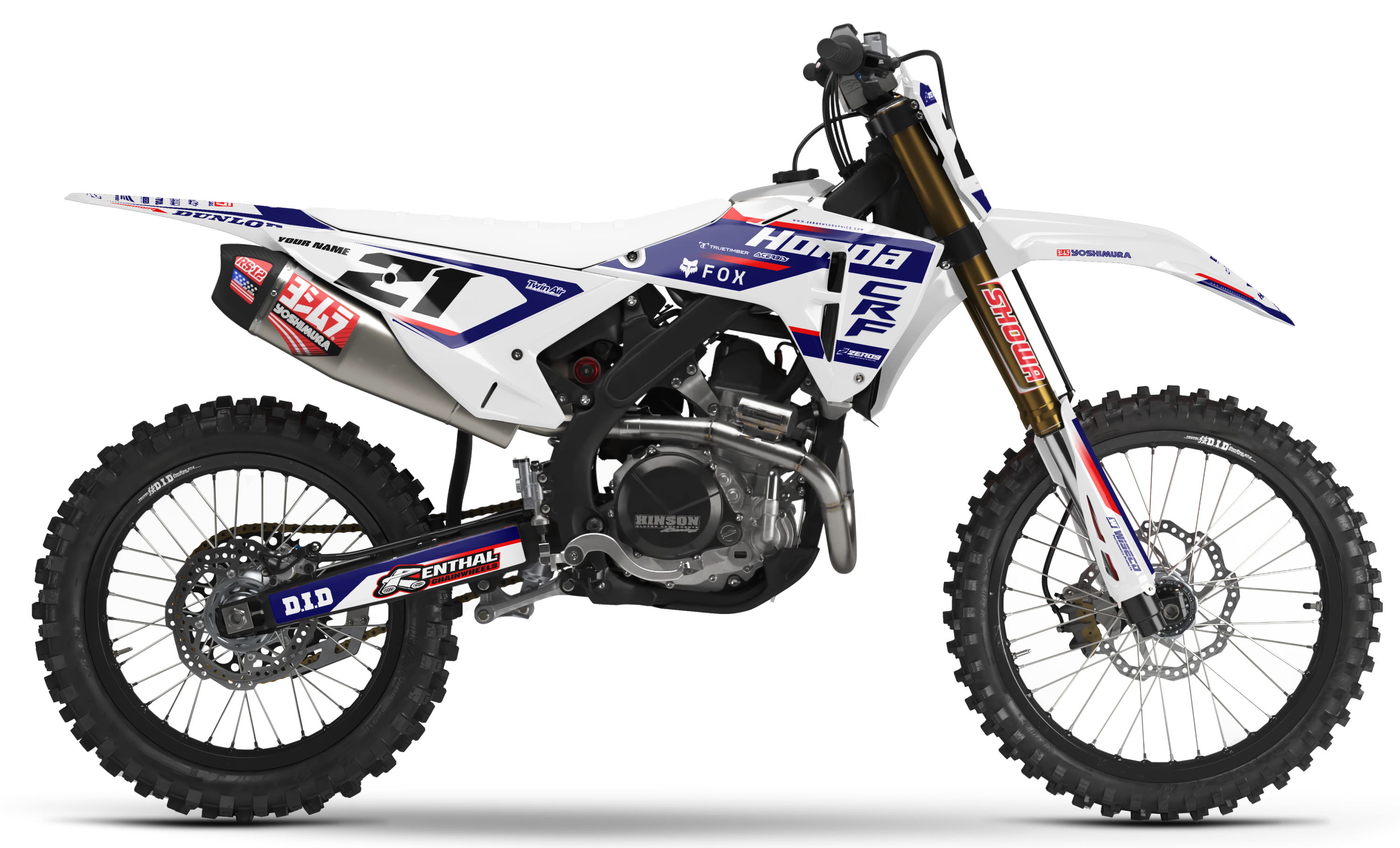 Honda Graphics Kit - STUX | White/Blue/Red
