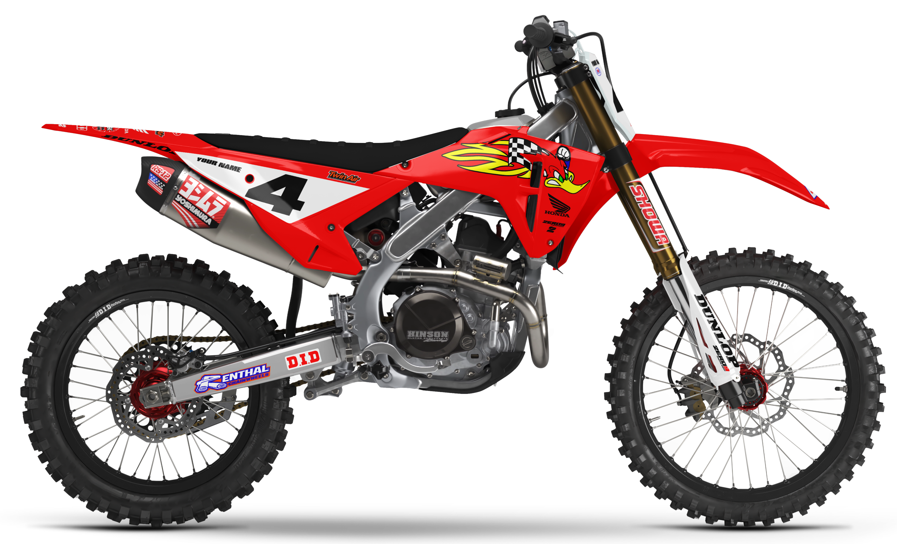 Honda Graphics Kit - WOODY | Red