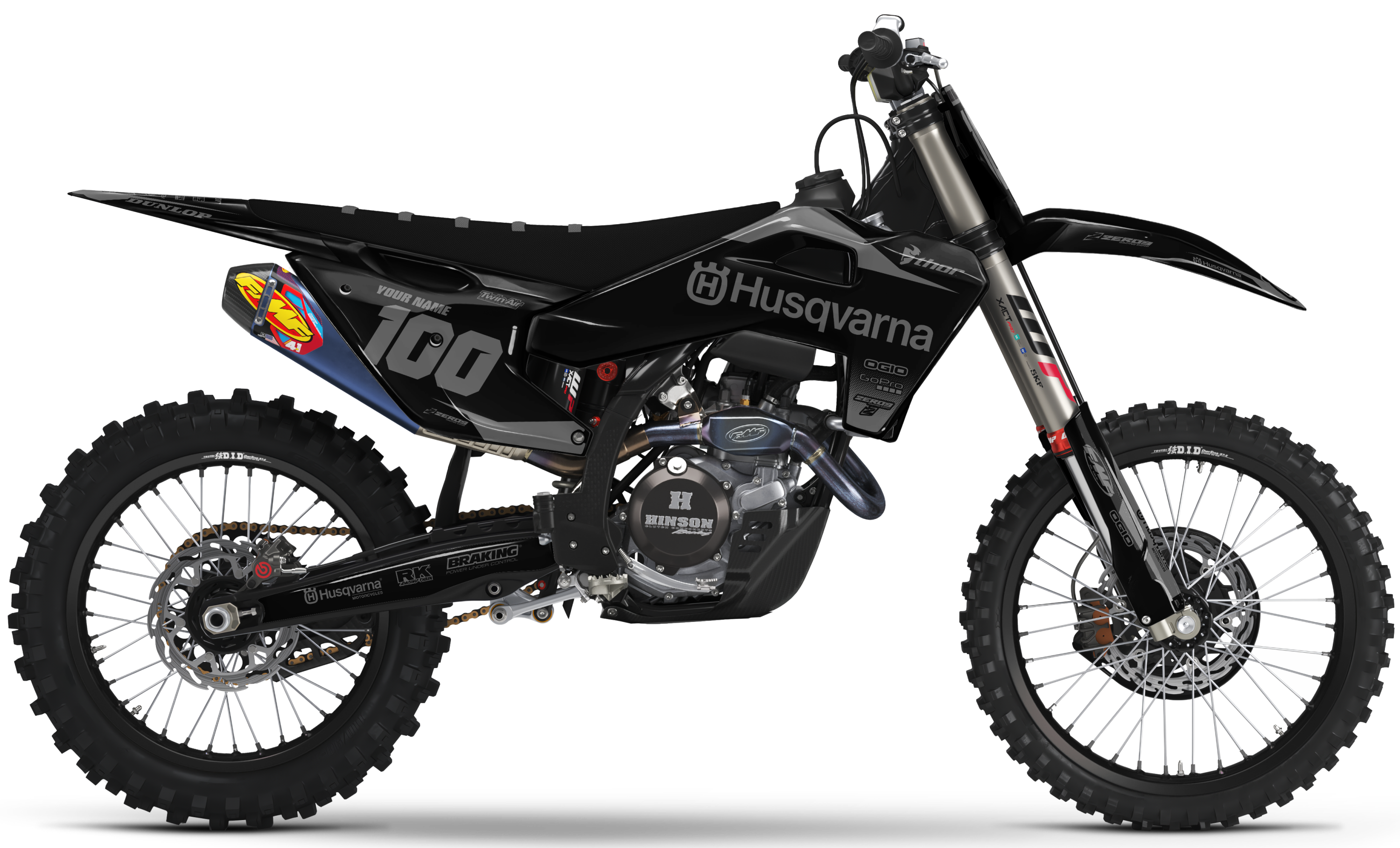 Husqvarna Graphics Kit - BLOK | Black/Grey