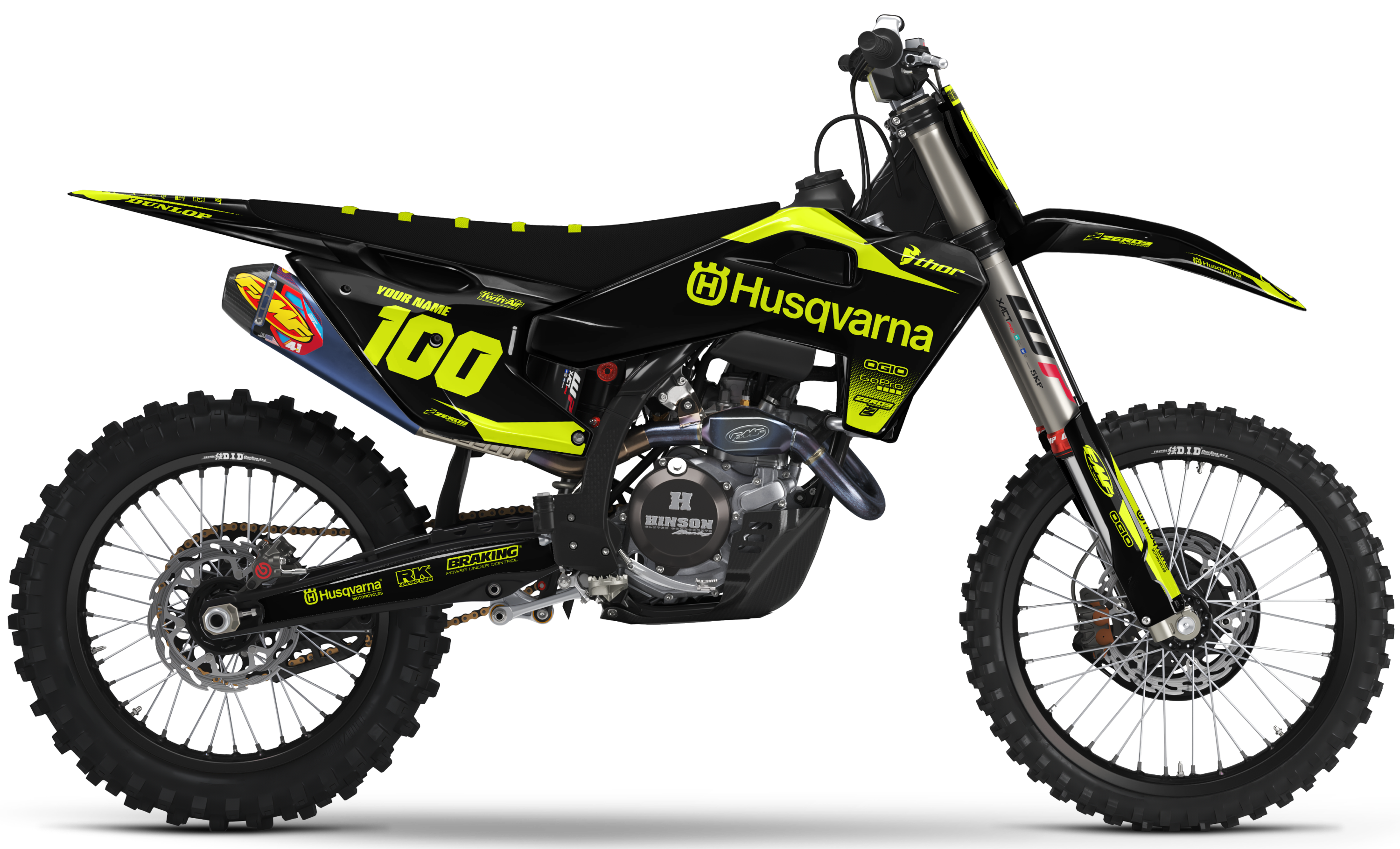 Husqvarna Graphics Kit - BLOK | Black/Vivid Yellow