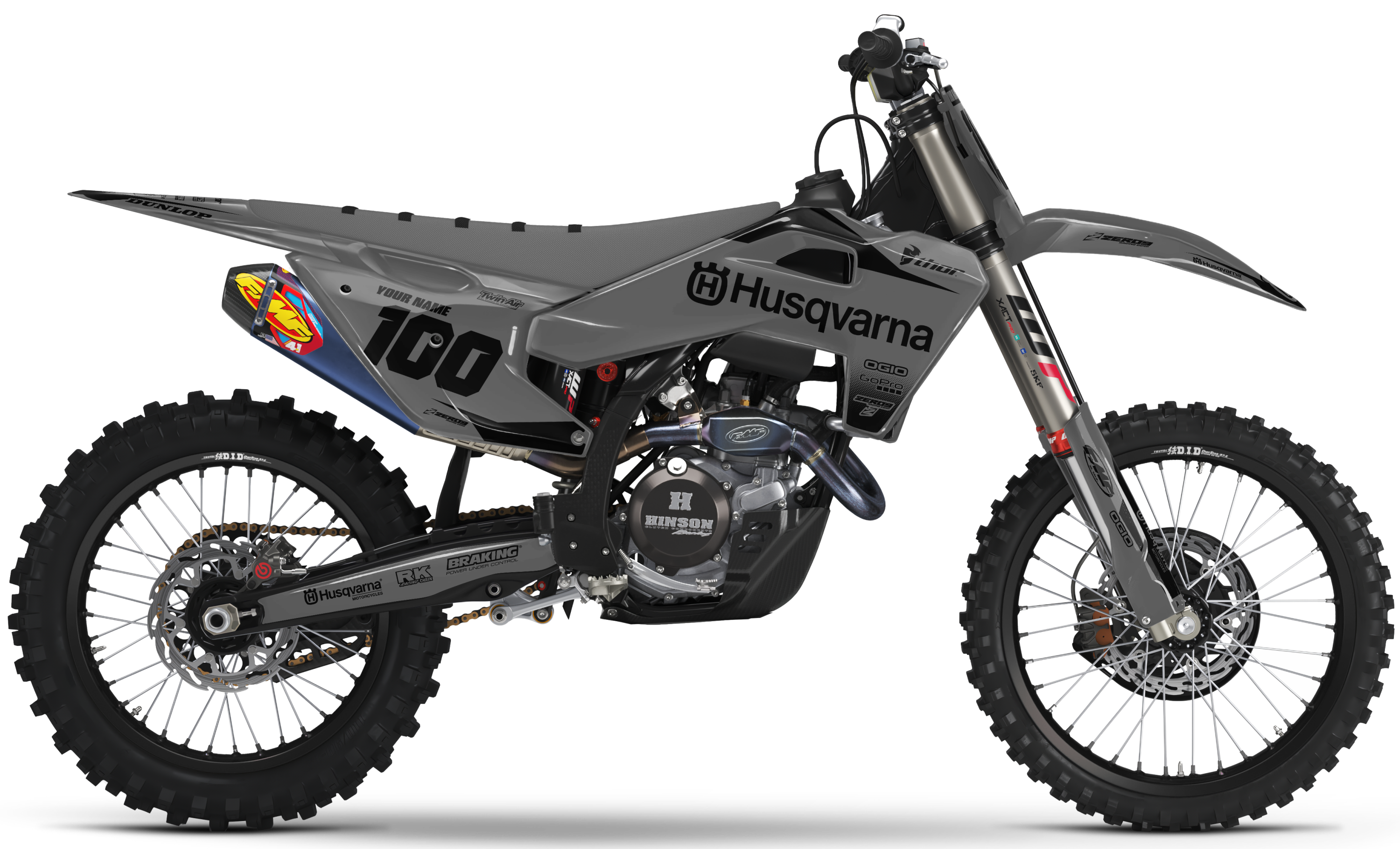 Husqvarna Graphics Kit - BLOK | Grey/Black