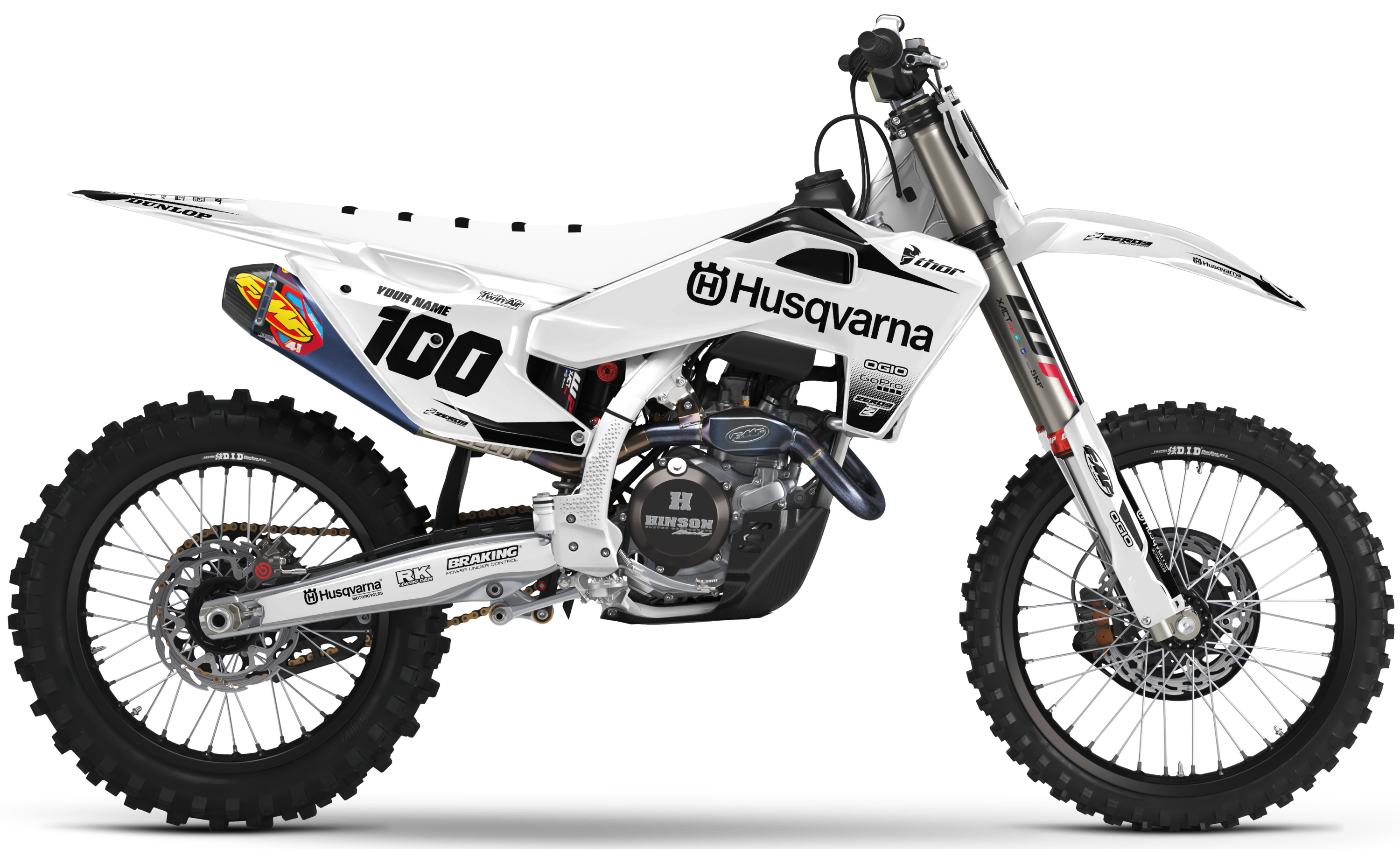 Husqvarna Graphics Kit - BLOK | White/Black