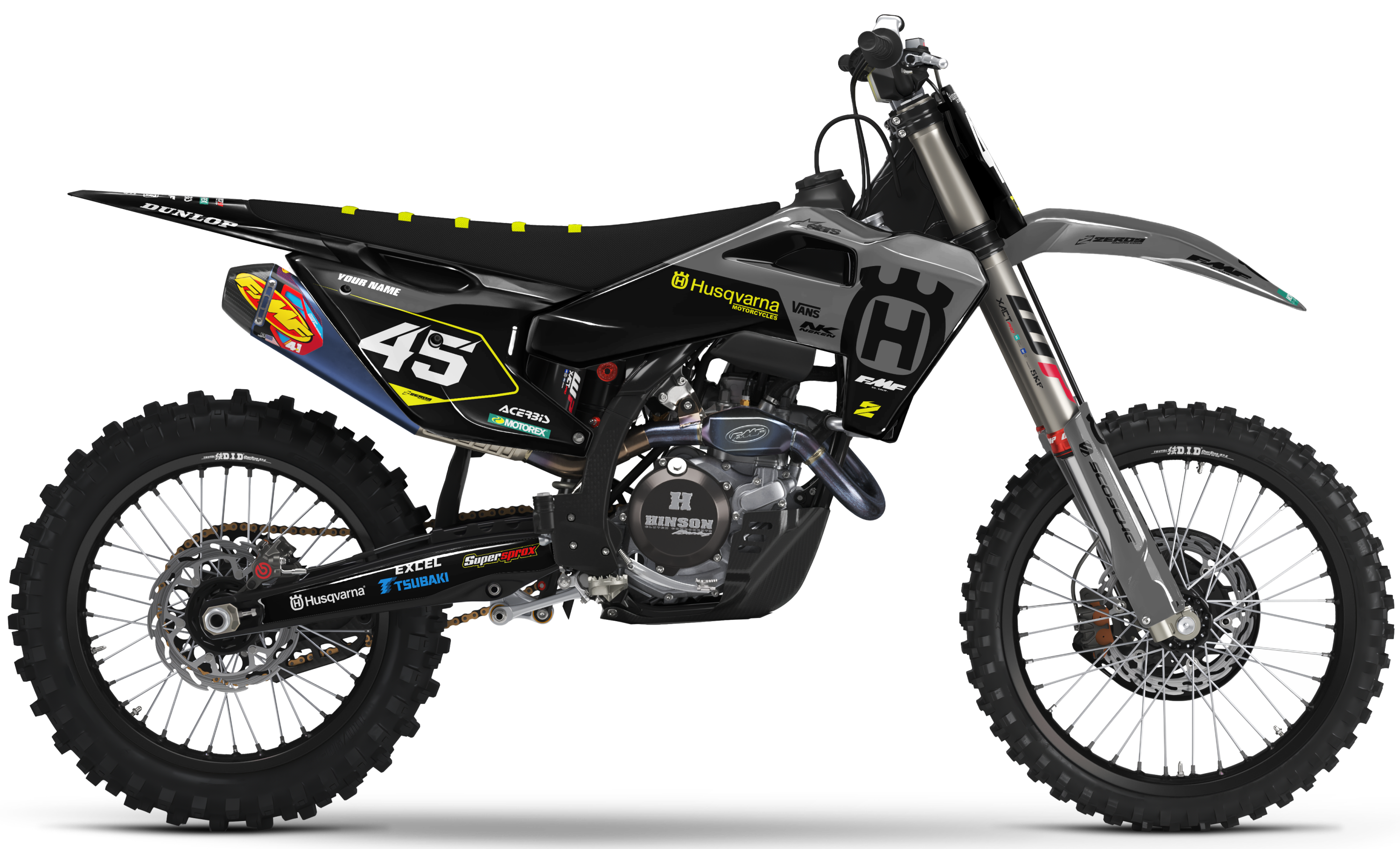 Husqvarna Graphics Kit - FLEX | Grey/Black