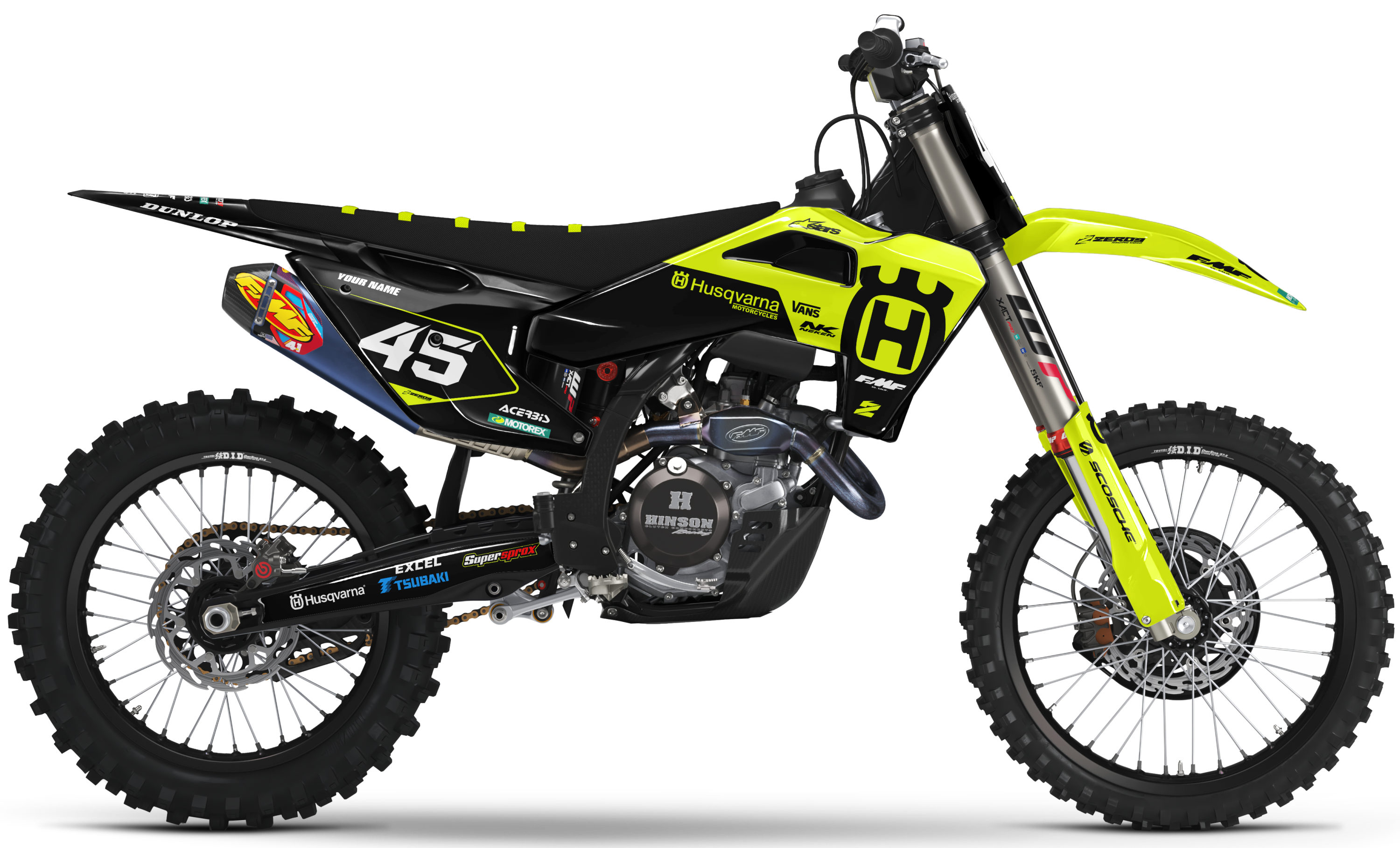 Husqvarna Graphics Kit - FLEX | Vivid Yellow/Black