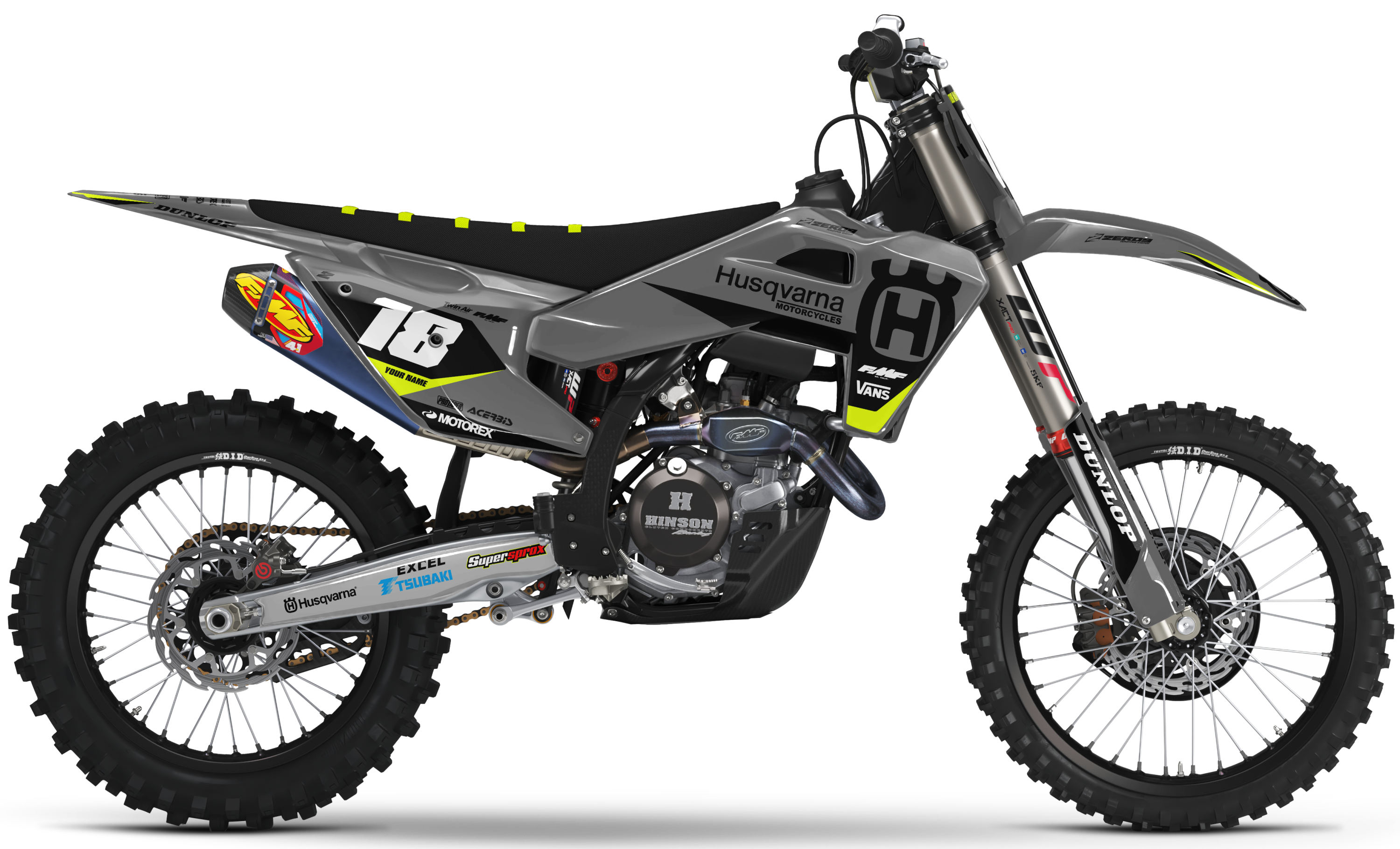 Husqvarna Graphics Kit - LEGION | Grey/Black